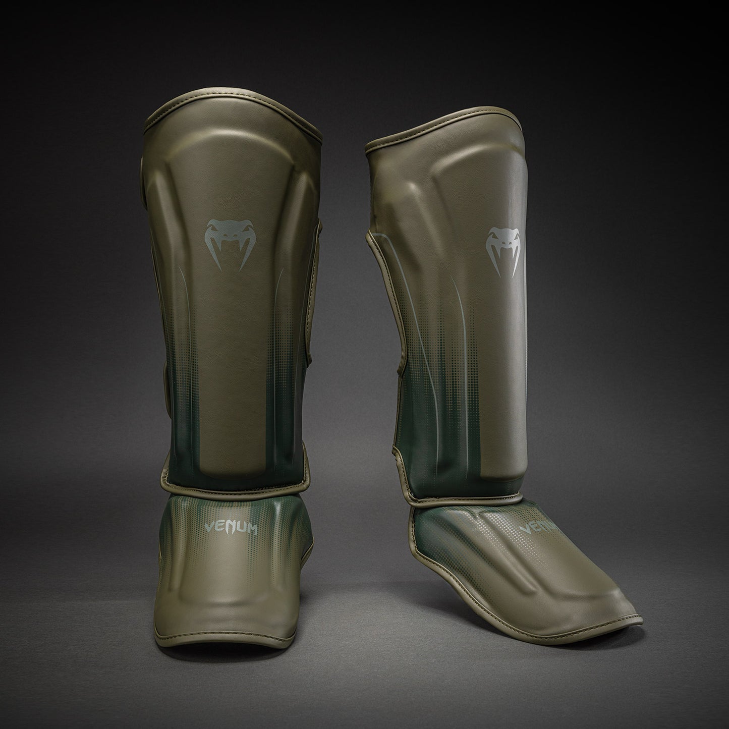 Venum Stealth Shin Guards - Khaki/Dark Green