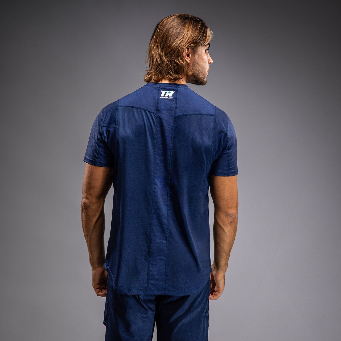 Venum x Top Rank Original Men's Dry Tech Shirt - Navy Blue
