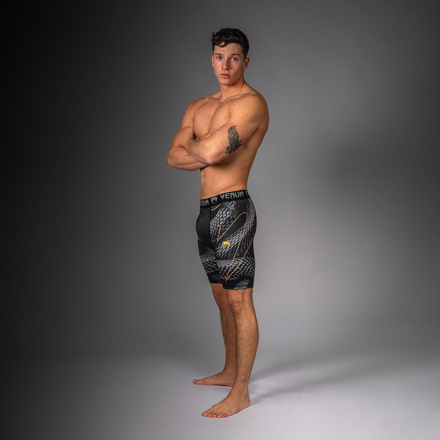 Venum Matupa Vale Tudo Shorts - Black/Grey/Gold  product-type_Compression shorts Venum