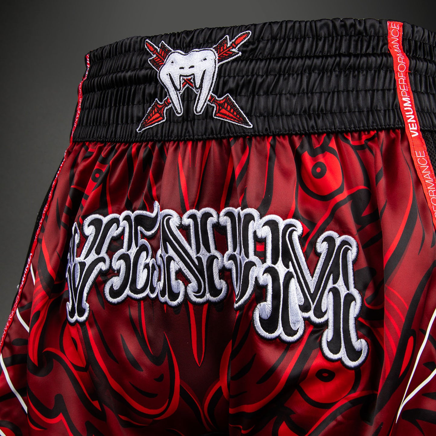 Venum Wolf Atak Muay Thai Shorts - Black/Red