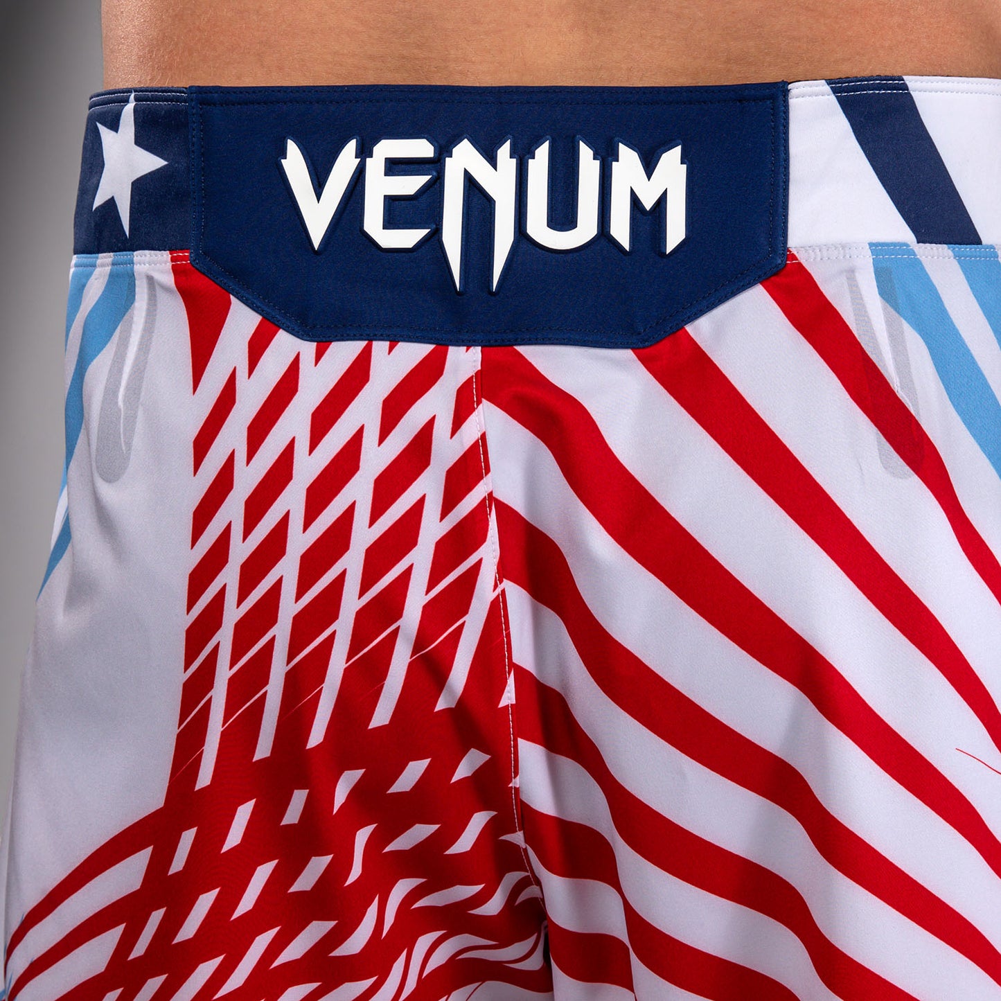 Men's Official UFC Freedom 250 by Venum White Personalized Authentic Fight Night Long Fit Fight Short
