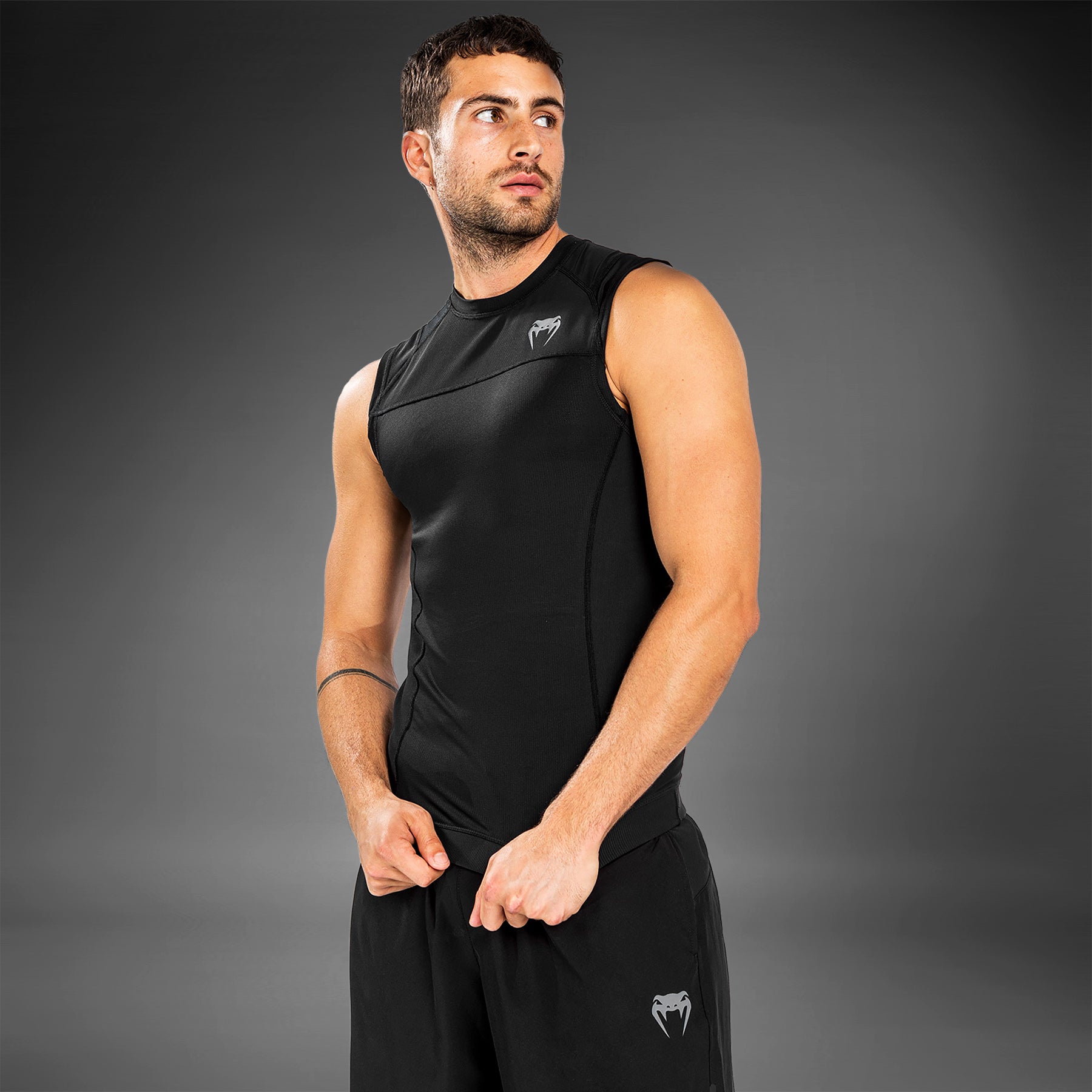 トップス MMA Racing sleeveless with Ranor Venum Tactical XT Sleeveless Rashguard - Black/Burgundy/Gold - Venum