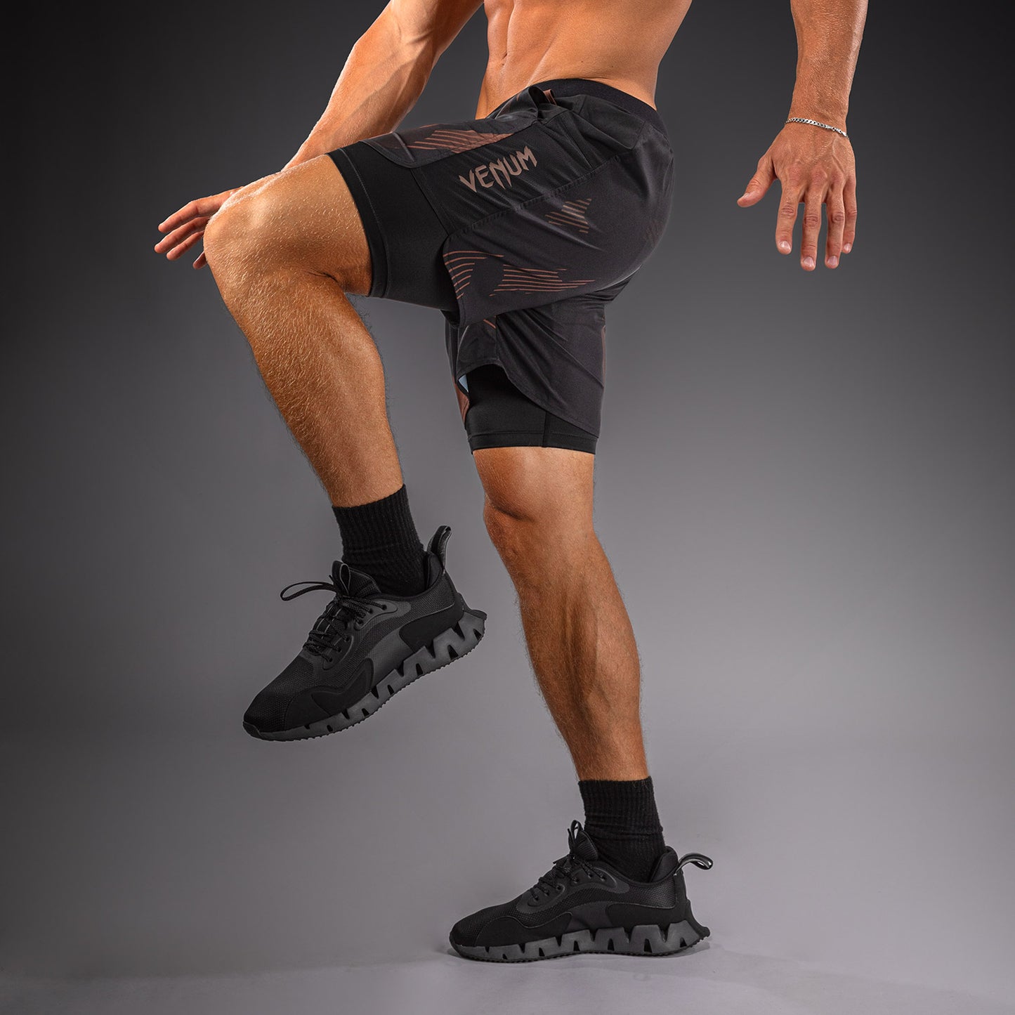 Venum No-Gi 6.0 Training Shorts - Black/Brown  product-type_Training shorts Venum