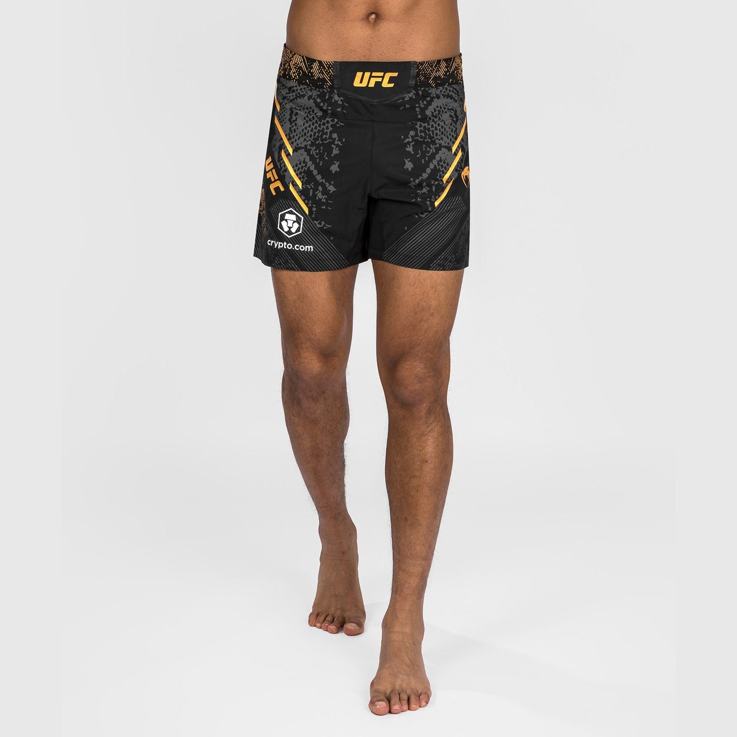 UFC Adrenaline by Venum Personalized Authentic Fight Night Men's Fight Short - Short Fit - Black/Gold