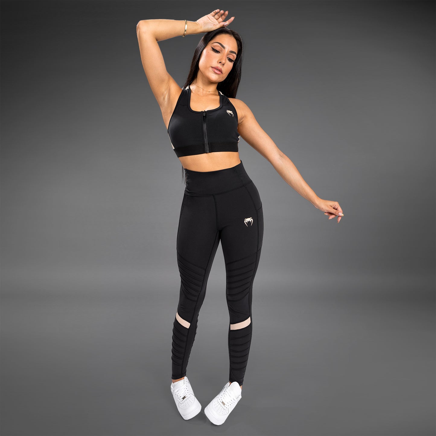 Venum Moto Leggings - For Women - Black/Sand