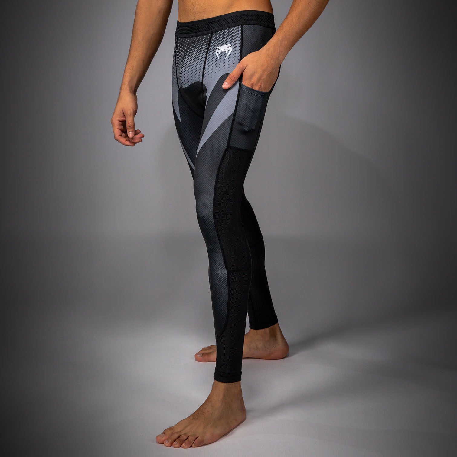 Venum No Gi Spats - Black/ Silver Grey - Venum