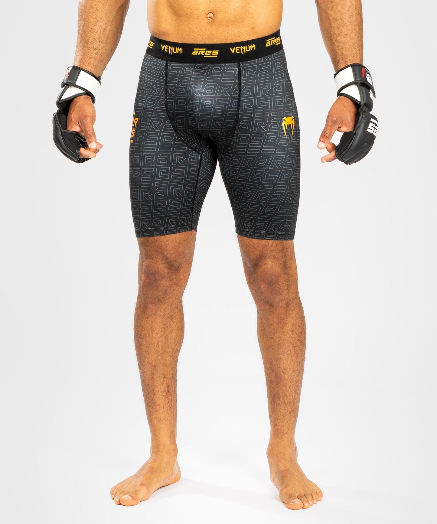 Venum x Ares Men’s Vale Tudo Shorts - Black/Gold