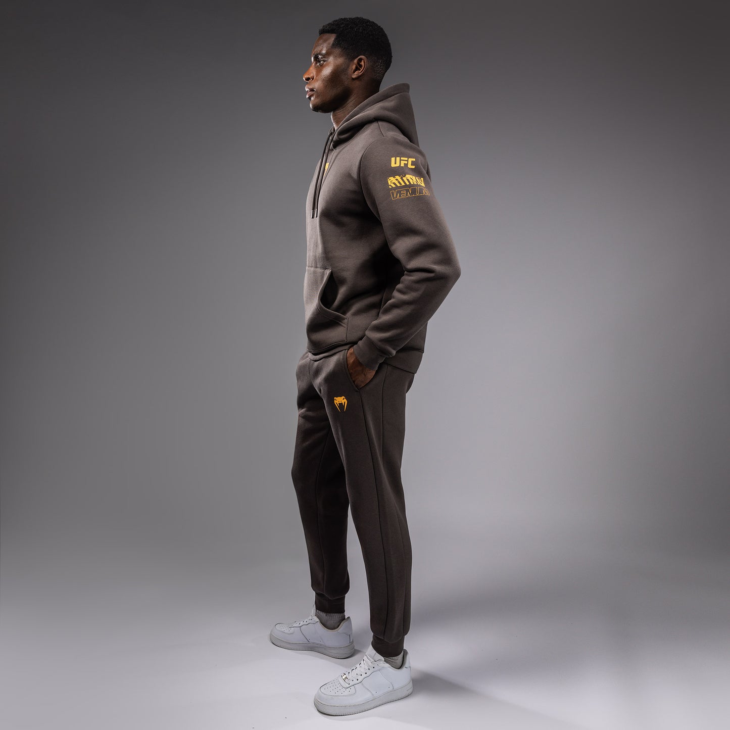 UFC Fusion by Venum Fight Week Men’s Pullover Hoodie - Solid Earthen Brown