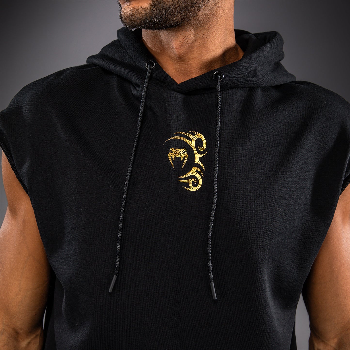 Venum x Mike Tyson Tiger Sleeveless Hoodie - Black/Gold