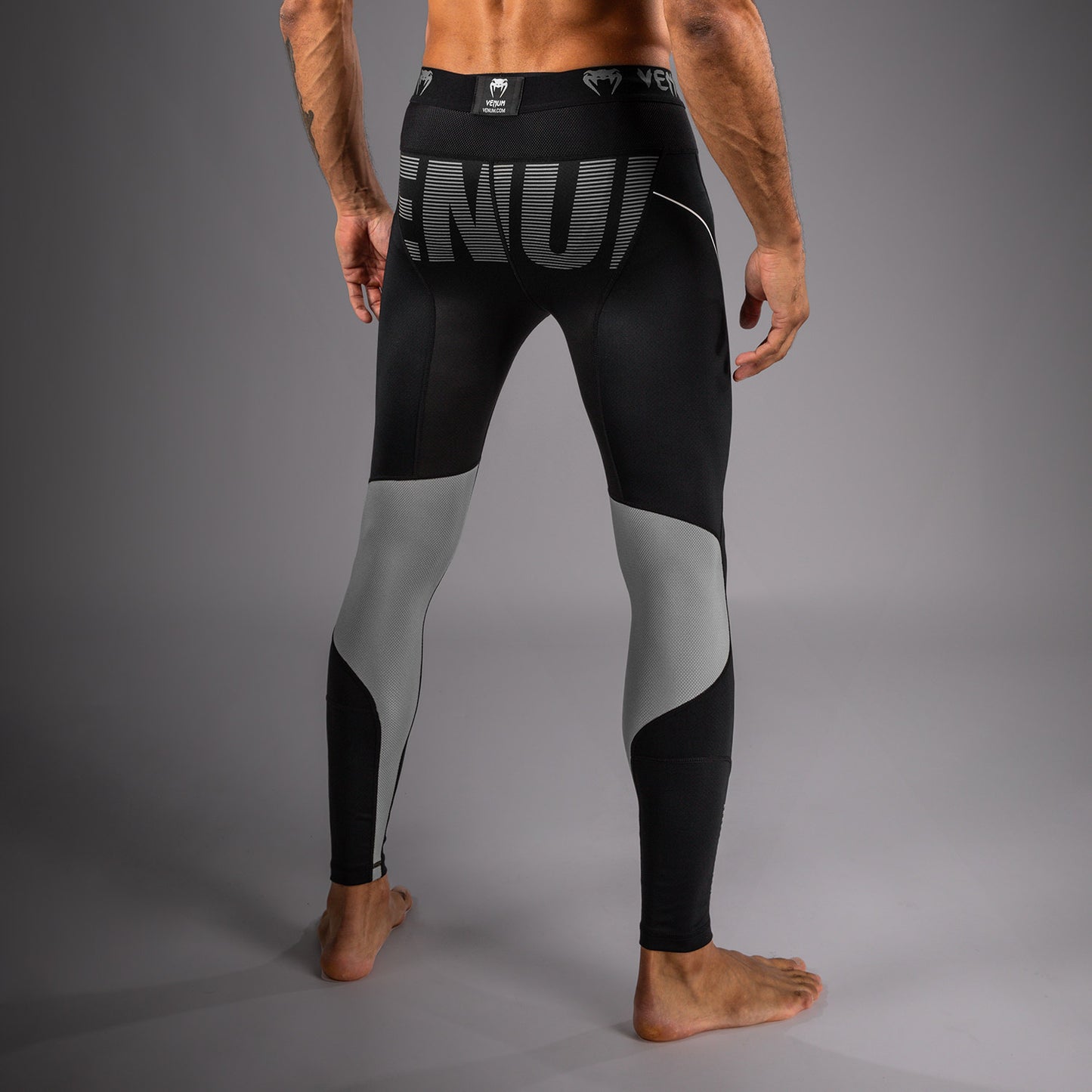 Venum Adrenaline Spats - Black/Silver Grey