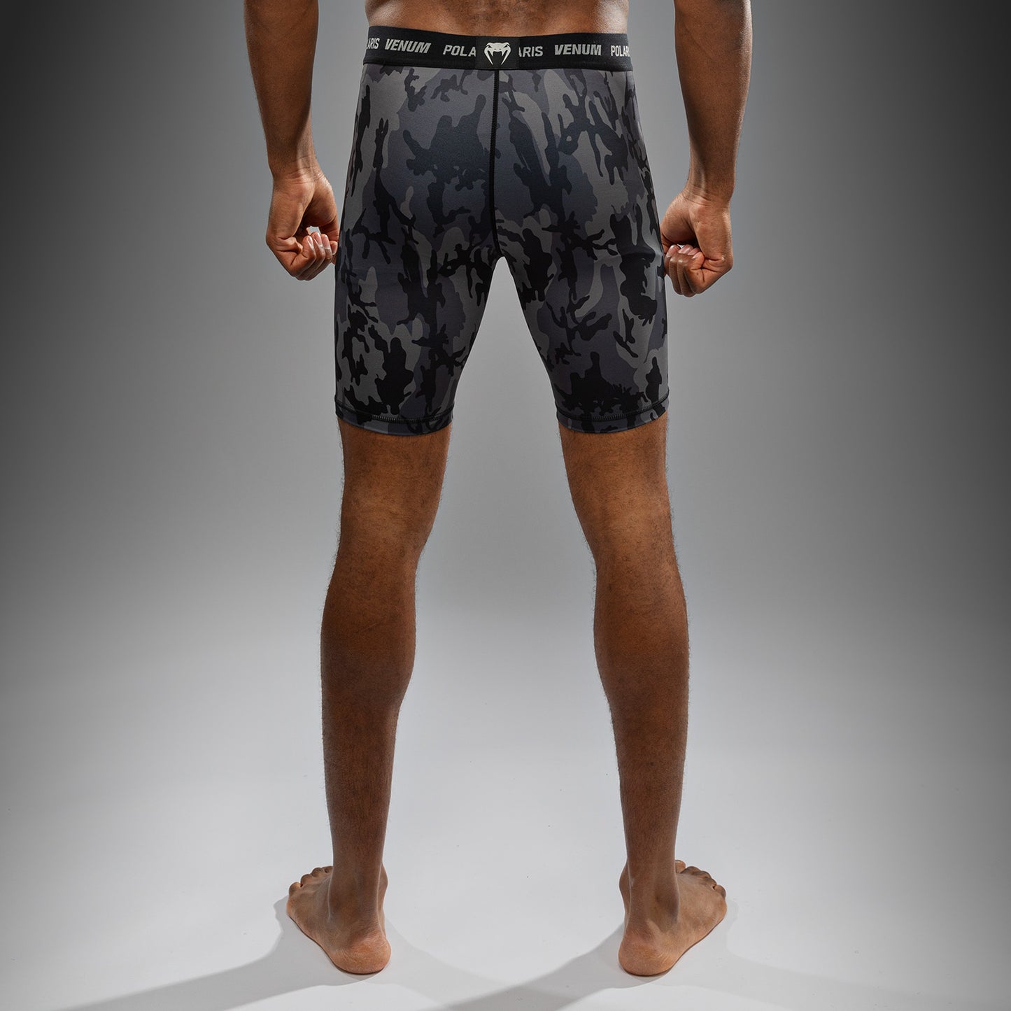Venum x Polaris Vale Tudo Shorts - Black/Storm Grey