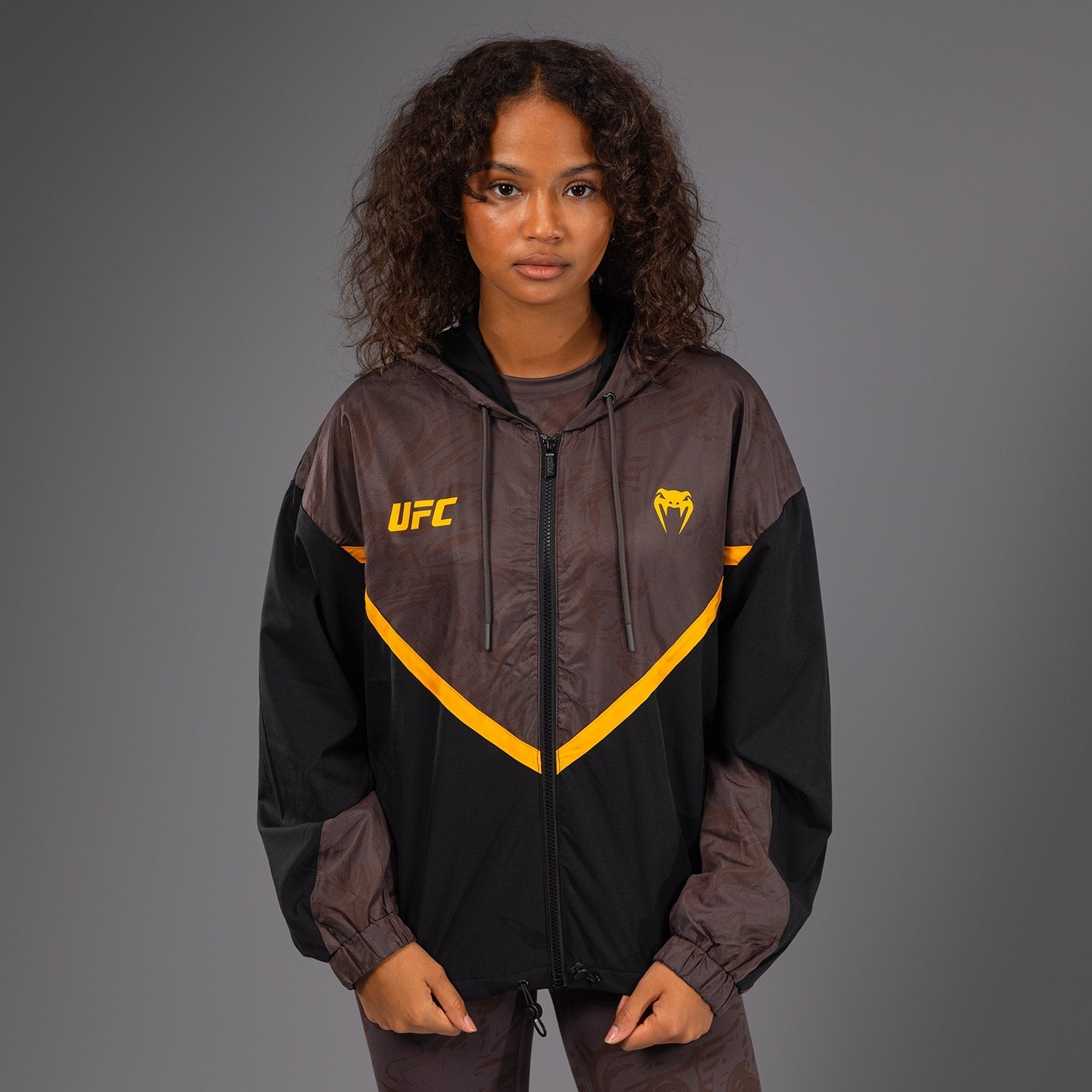 UFC Fusion by Venum Fight Week Women's Zip Hoodie - Earthen