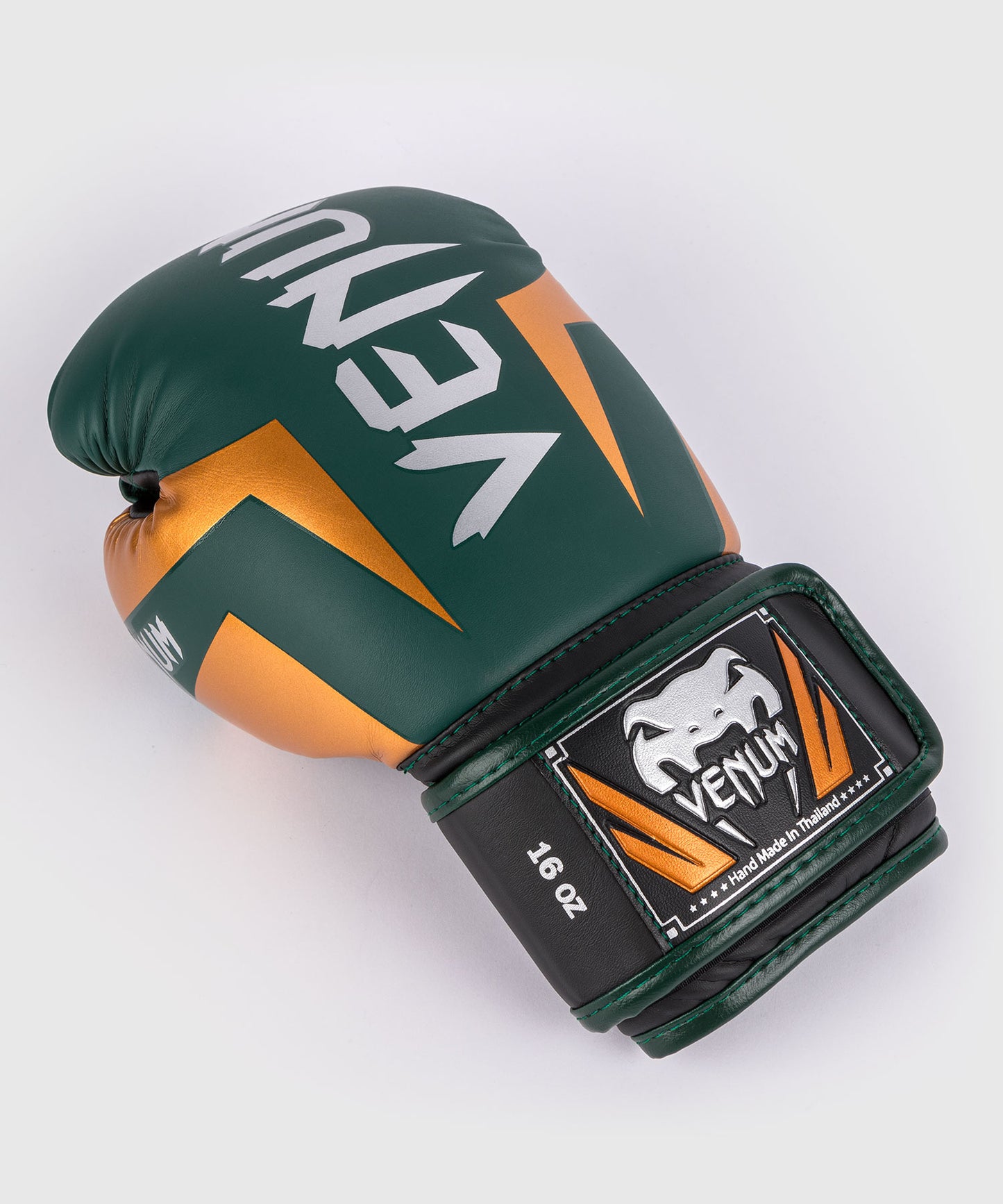 Venum Elite Boxing Gloves - Green/Bronze/Silver