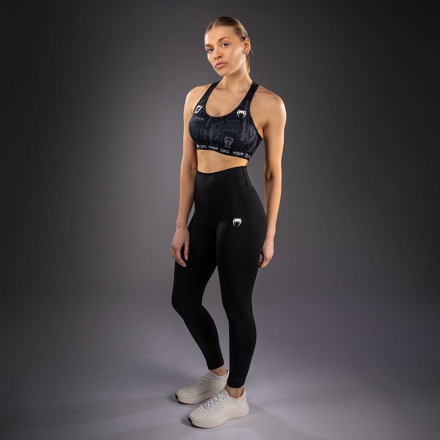 Karate Combat by Venum Sports Bra - Black/Grey  product-type_Sports bras Venum