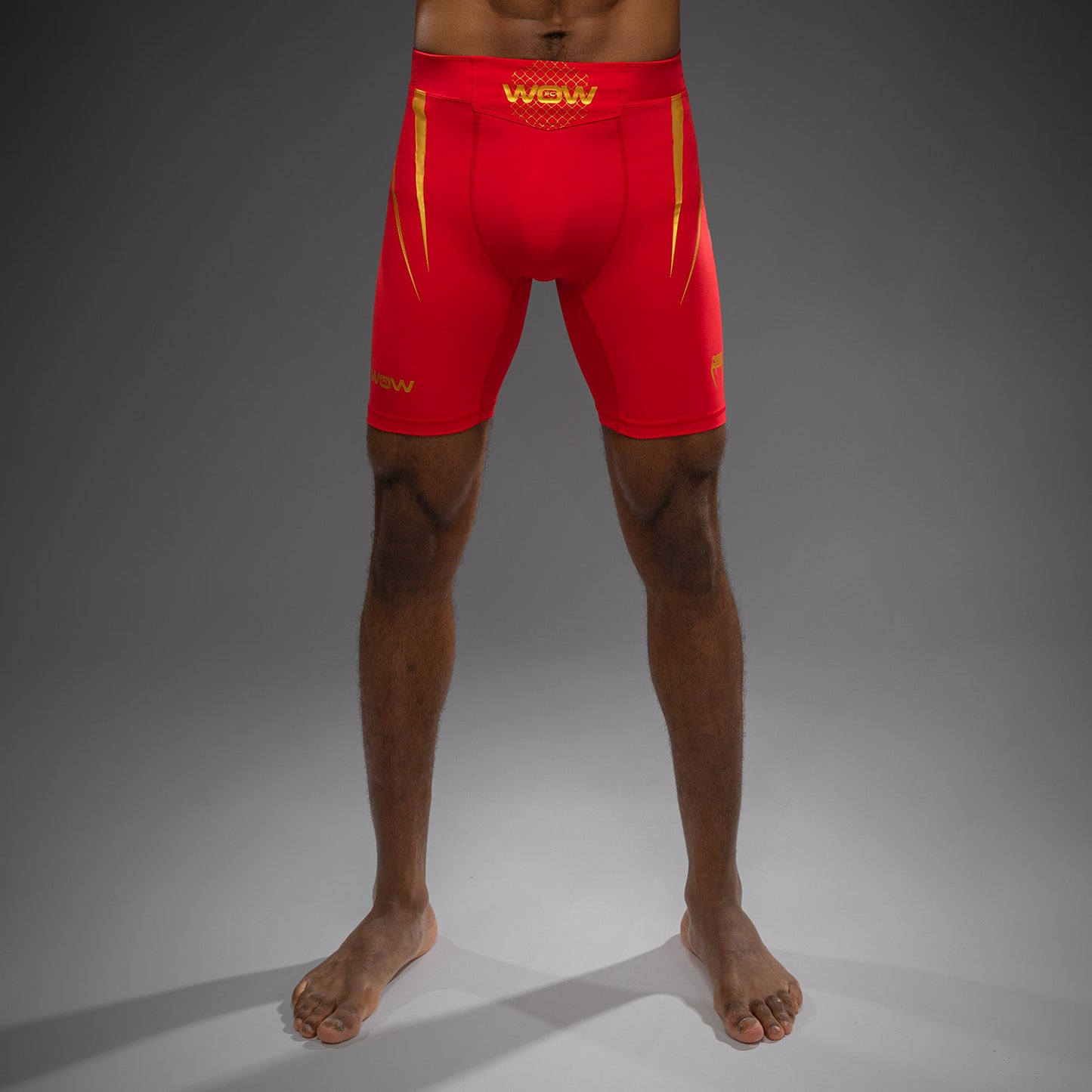 Venum x WOW FC Men’s Vale Tudo Shorts - Fury Red/ Gold