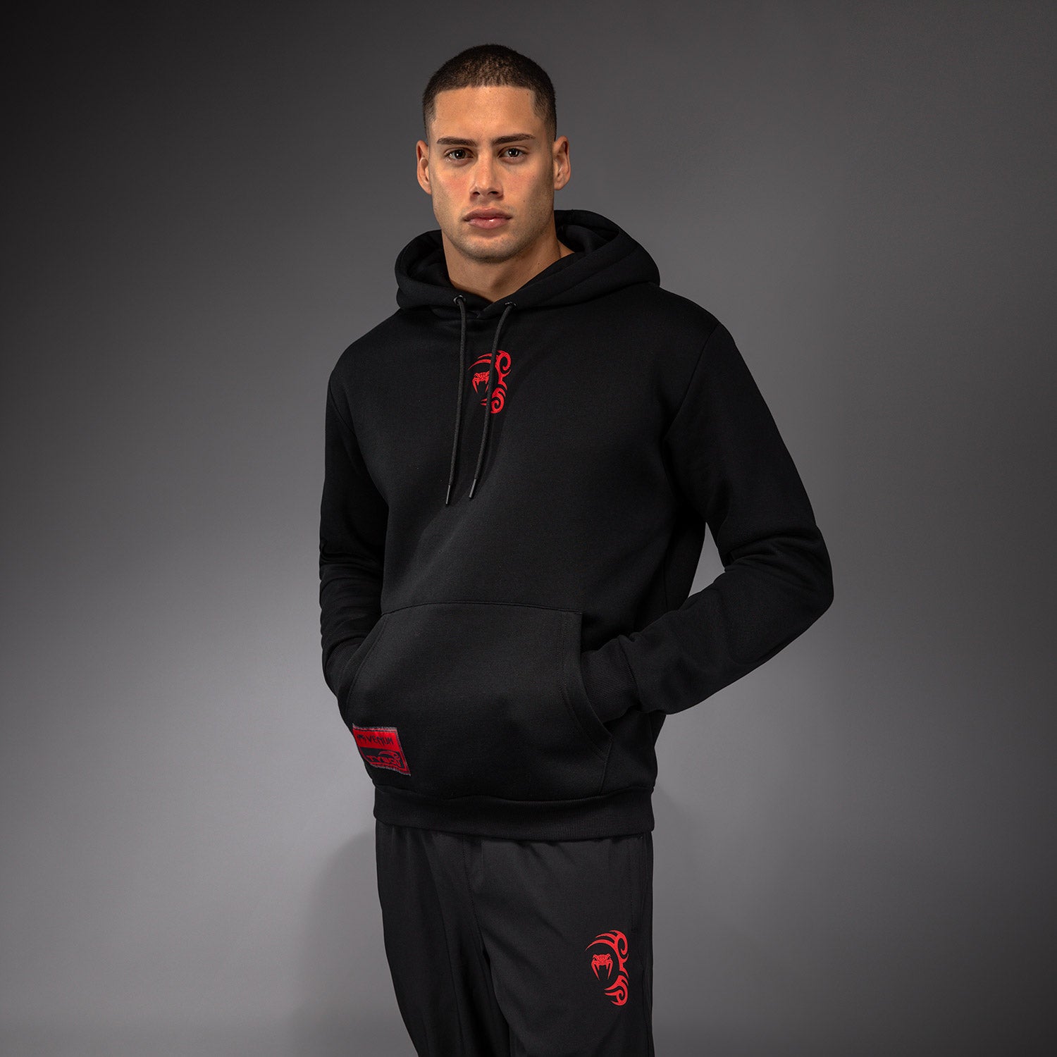 Venum x Mike Tyson Tiger Hoodie - Deep Black/Intense Red - Venum