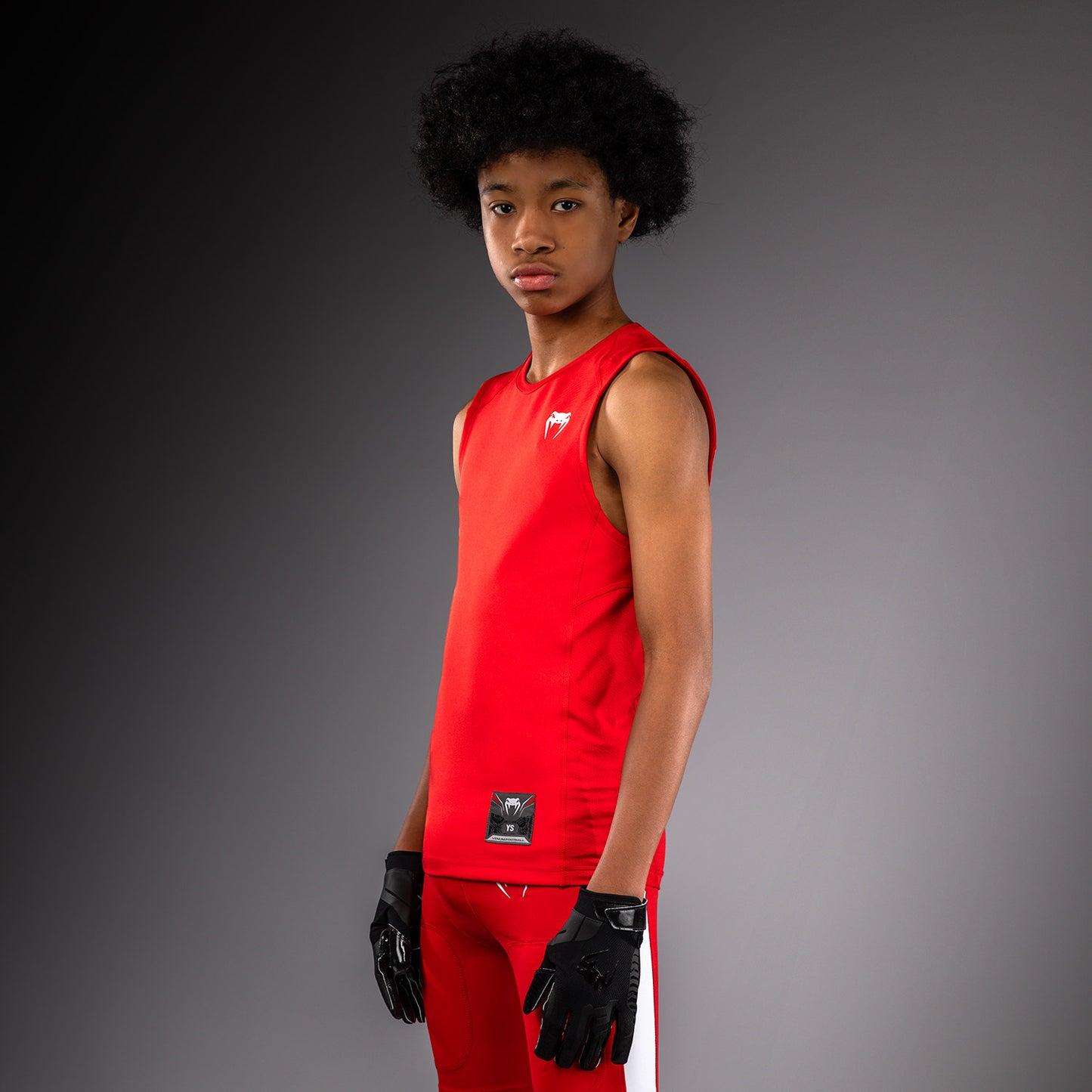 Venum Elite Kids Football Sleeveless Compression Jersey - Red