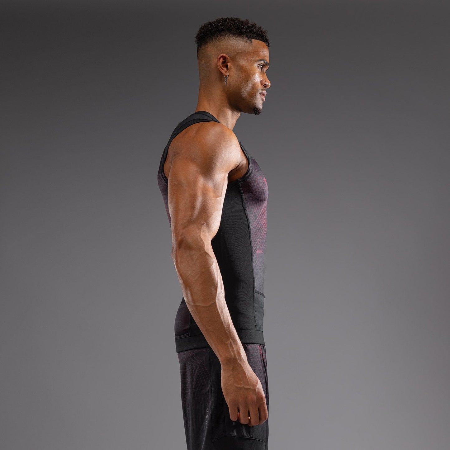 Venum G-Fit Air Men's Sleeveless Rashguard - Deep Black/Fire Red