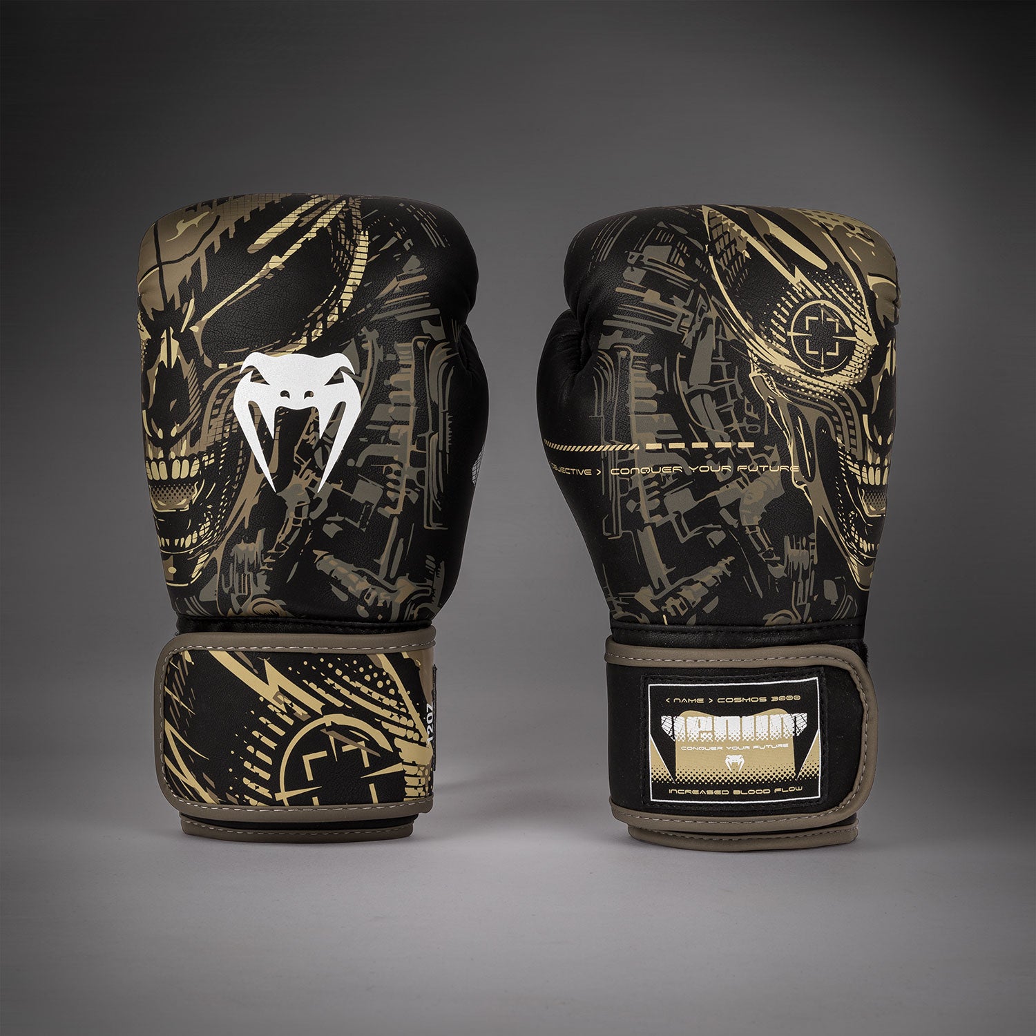 Venum Invader Boxing Gloves - Black/Sand - Venum