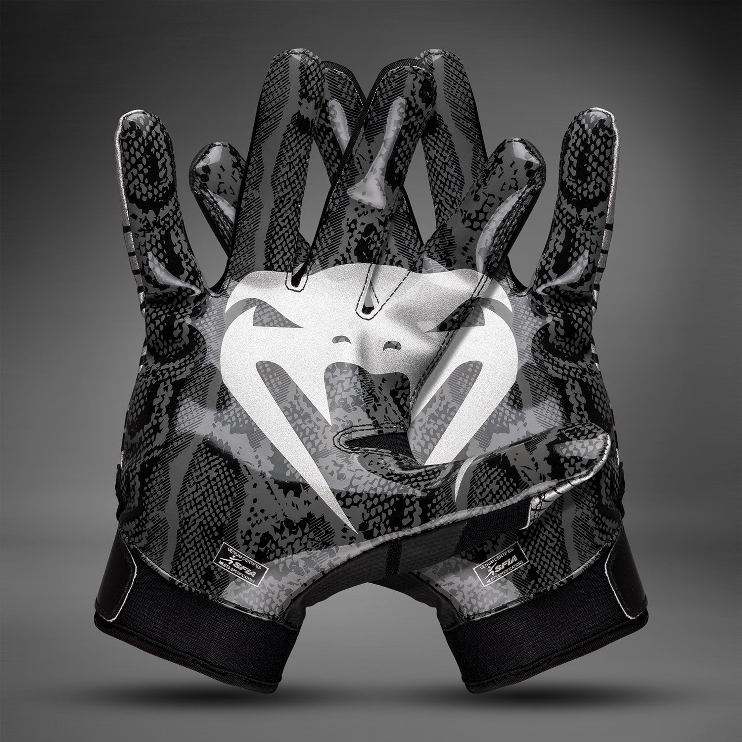 Venum Elite Football Gloves - Black/Silver - Venum