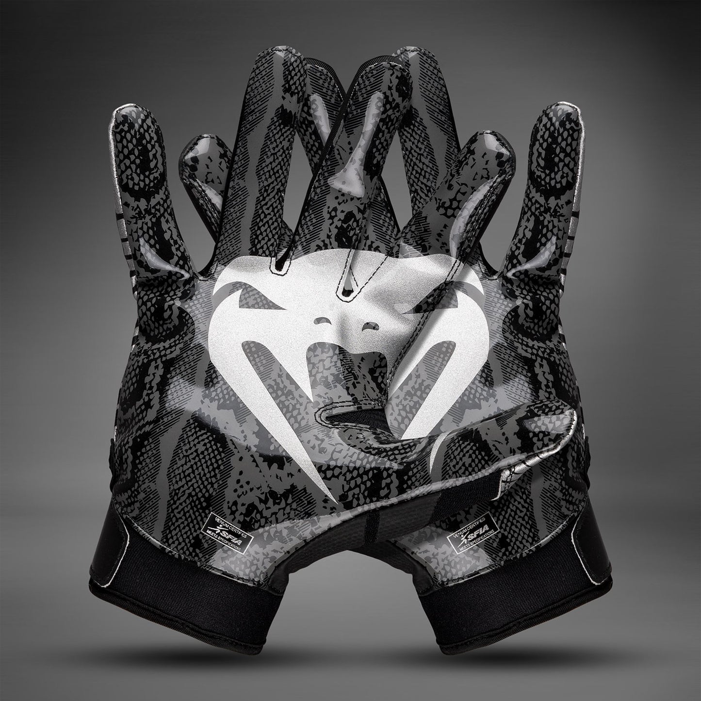 Venum Elite Football Gloves - Black/Silver