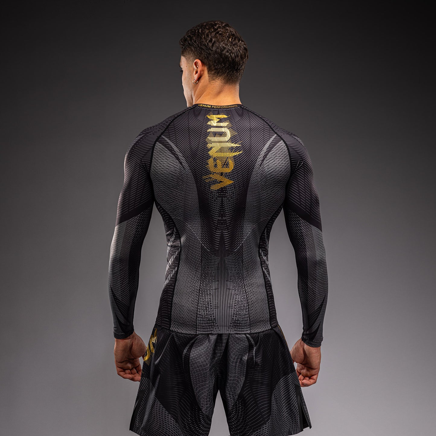 Venum Galactic 3.0 Long Sleeve Rashguard - Black/Gold  product-type_Compression T-Shirts Venum
