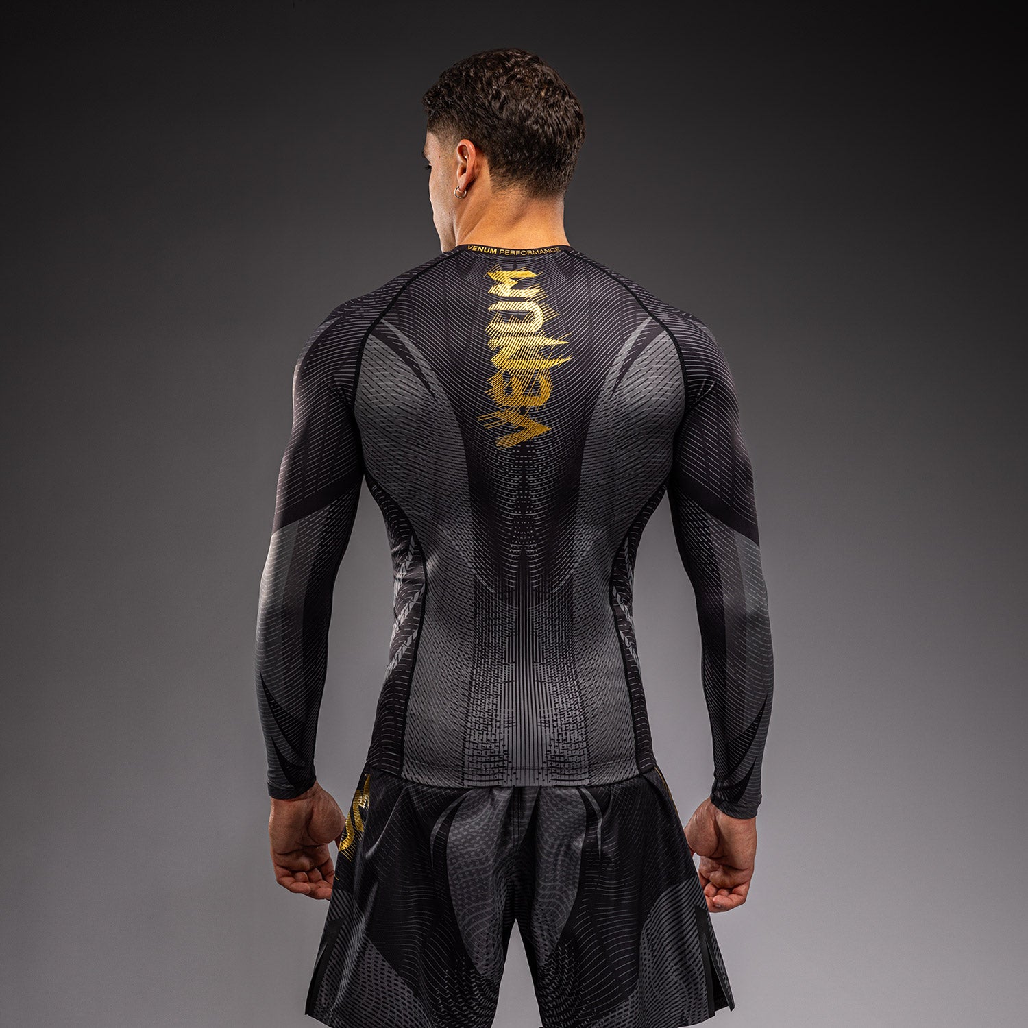 Venum Galactic 3.0 Long Sleeve Rashguard - Black/Gold  product-type_Compression T-Shirts Venum