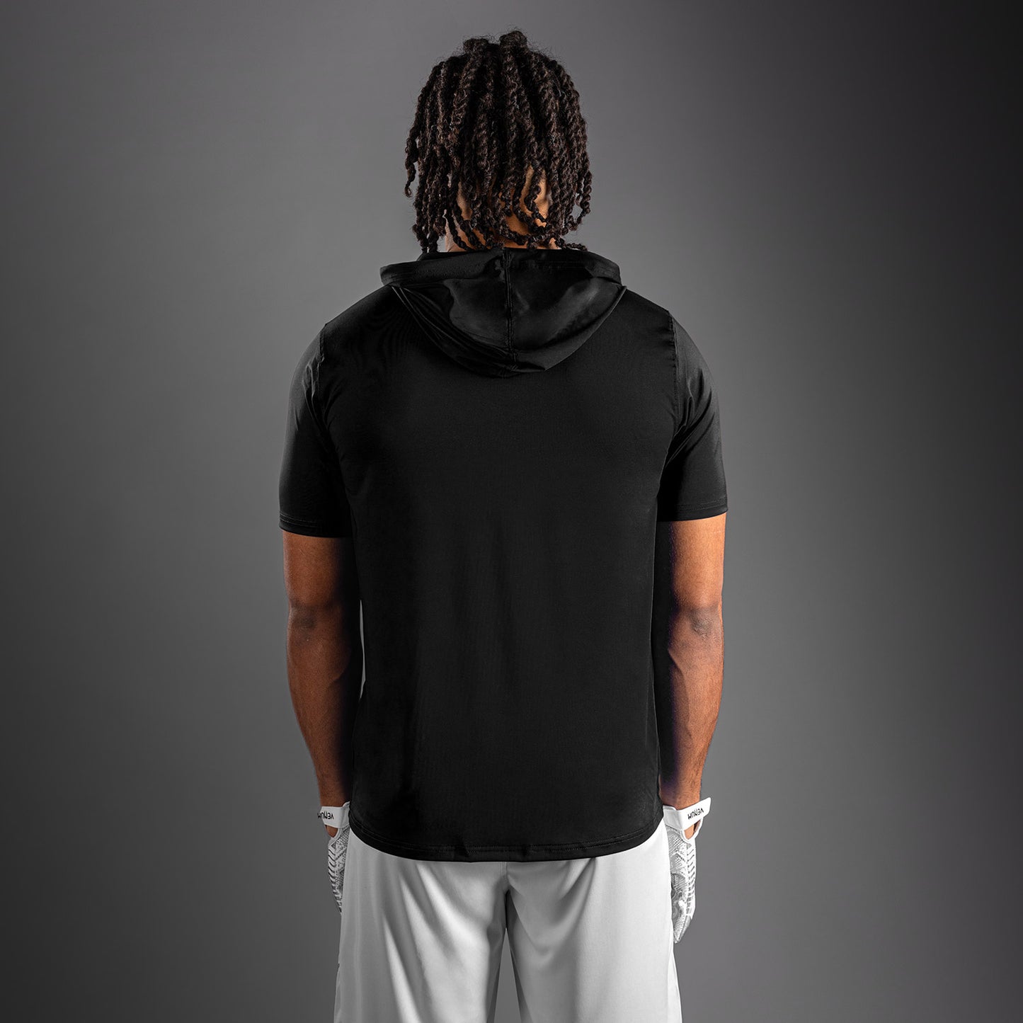 Venum Elite Short Sleeve Dry-Tech Hoodie - Black  product-type_Sweatshirts Venum