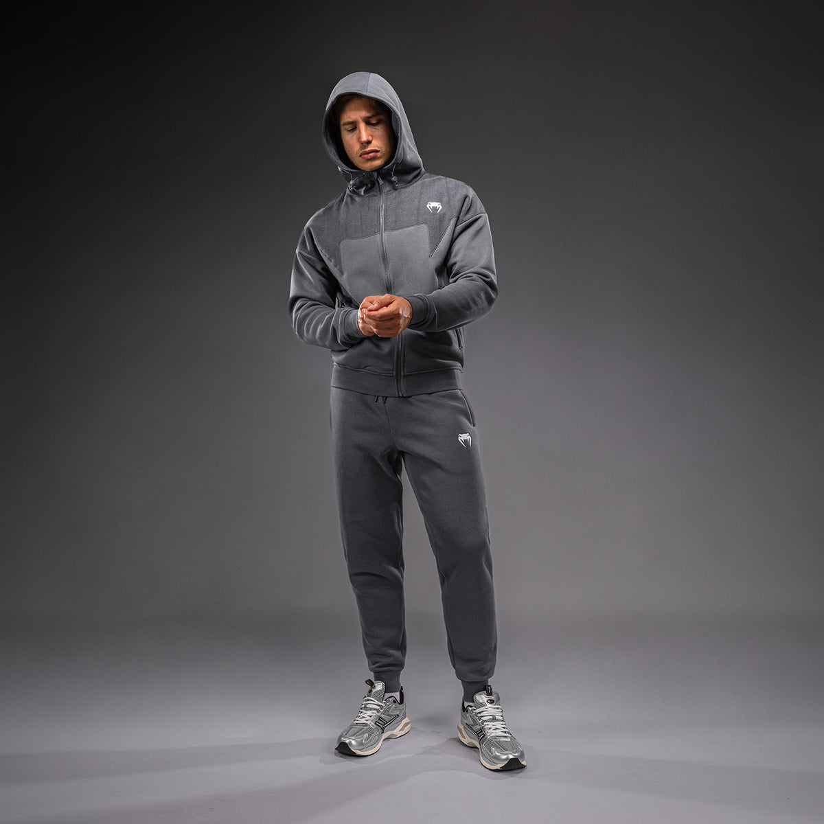 Venum Attack Fleece & Weave Track Jacket - Grey  product-type_Sweatshirts Venum