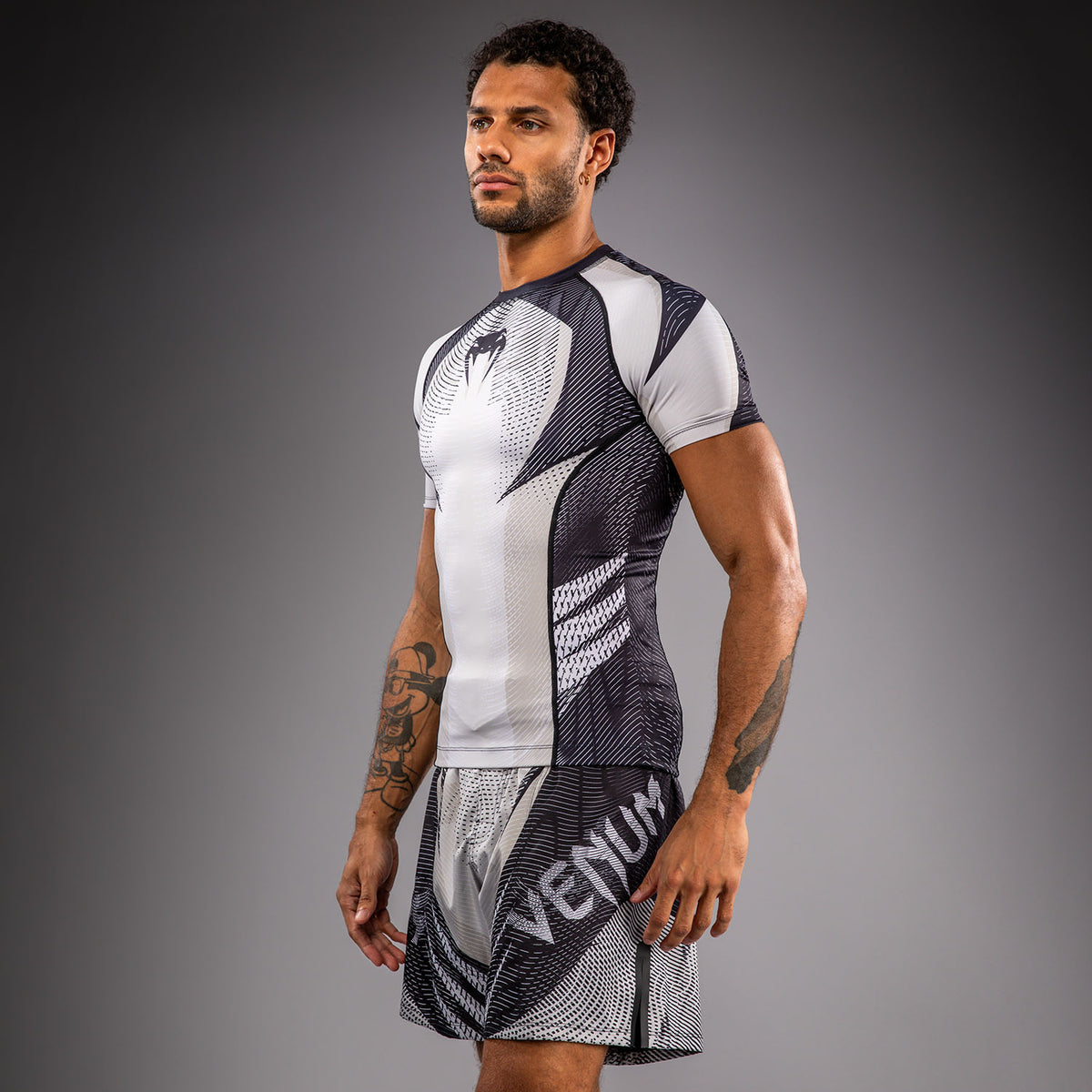 Venum Galactic 3.0 Short Sleeve Rashguard - Off-White/Black  product-type_Compression T-Shirts Venum
