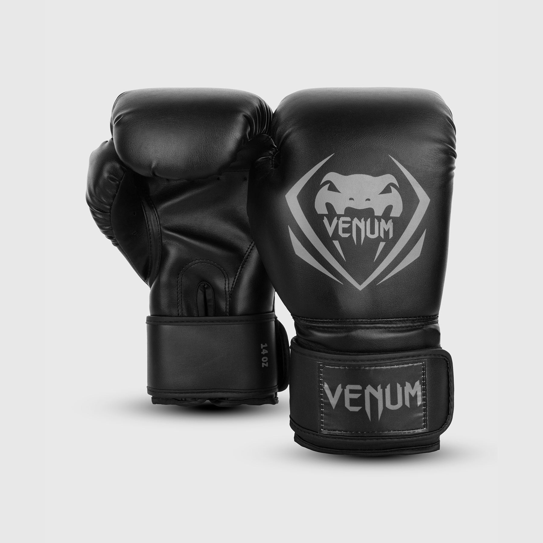 Venum Contender ボクシンググローブ 14oz ブラック Venum Contender Boxing Gloves - Black/Grey - Venum