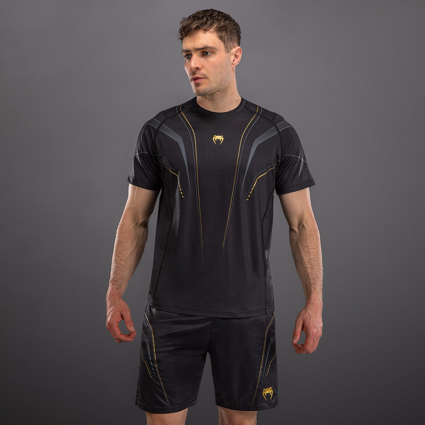 Venum Streamline Dry-Tech T-Shirt - Black/Gold  product-type_Dry Tech T-Shirts Venum