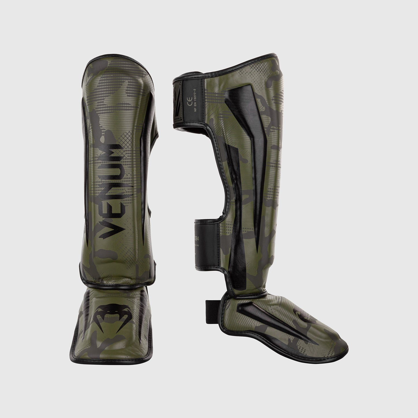 Venum Elite Shin Guard - Khaki Camo