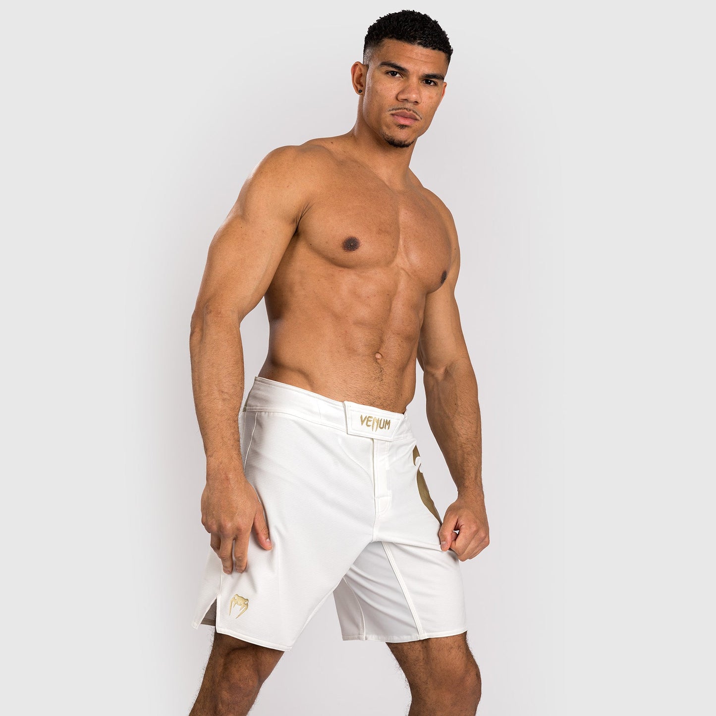 Venum Light 5.0 Fight Shorts - White/Gold