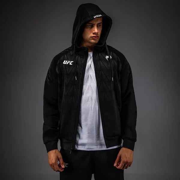 Men’s UFC Zenith by Venum Replica Black Zip Hoodie Personalized