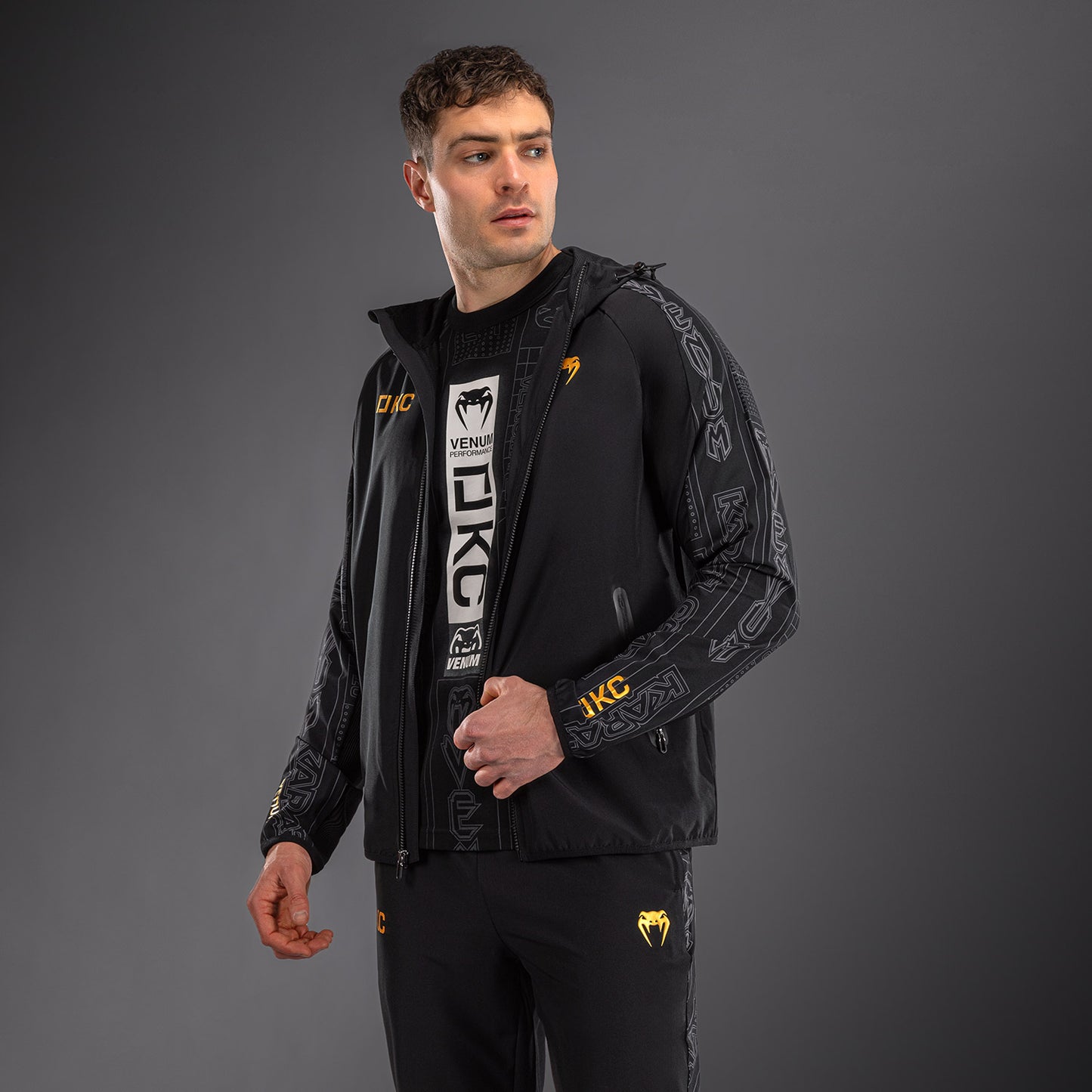 Karate Combat by Venum Track Jacket - Black/Grey