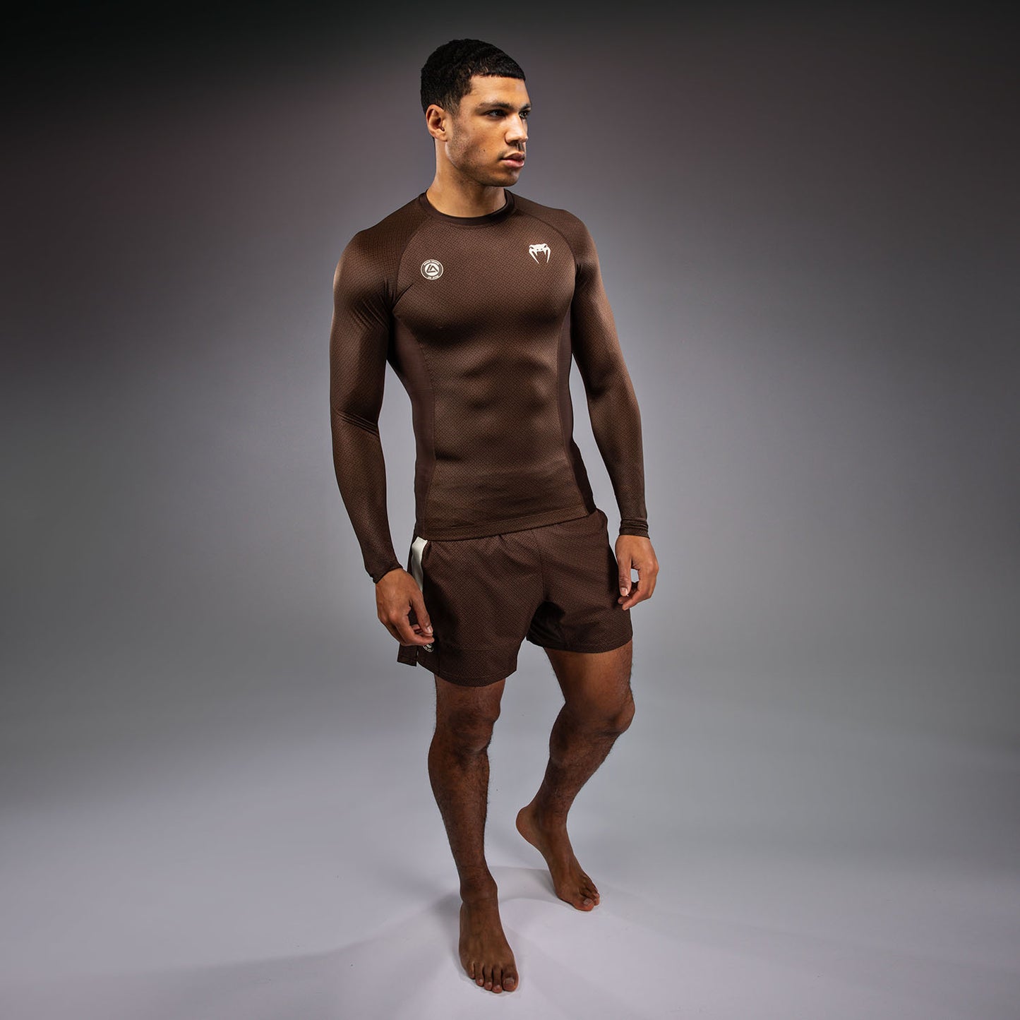 Venum x Roger Gracie Academy Long Sleeve Rashguard - Dark Brown