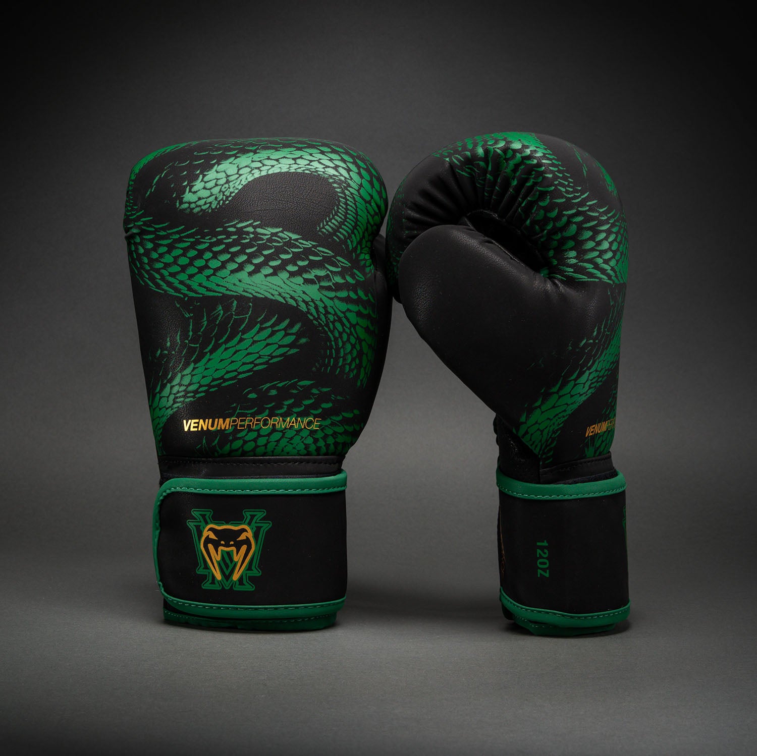 Venum Matupa Boxing Gloves - Black/Green/Gold - Venum