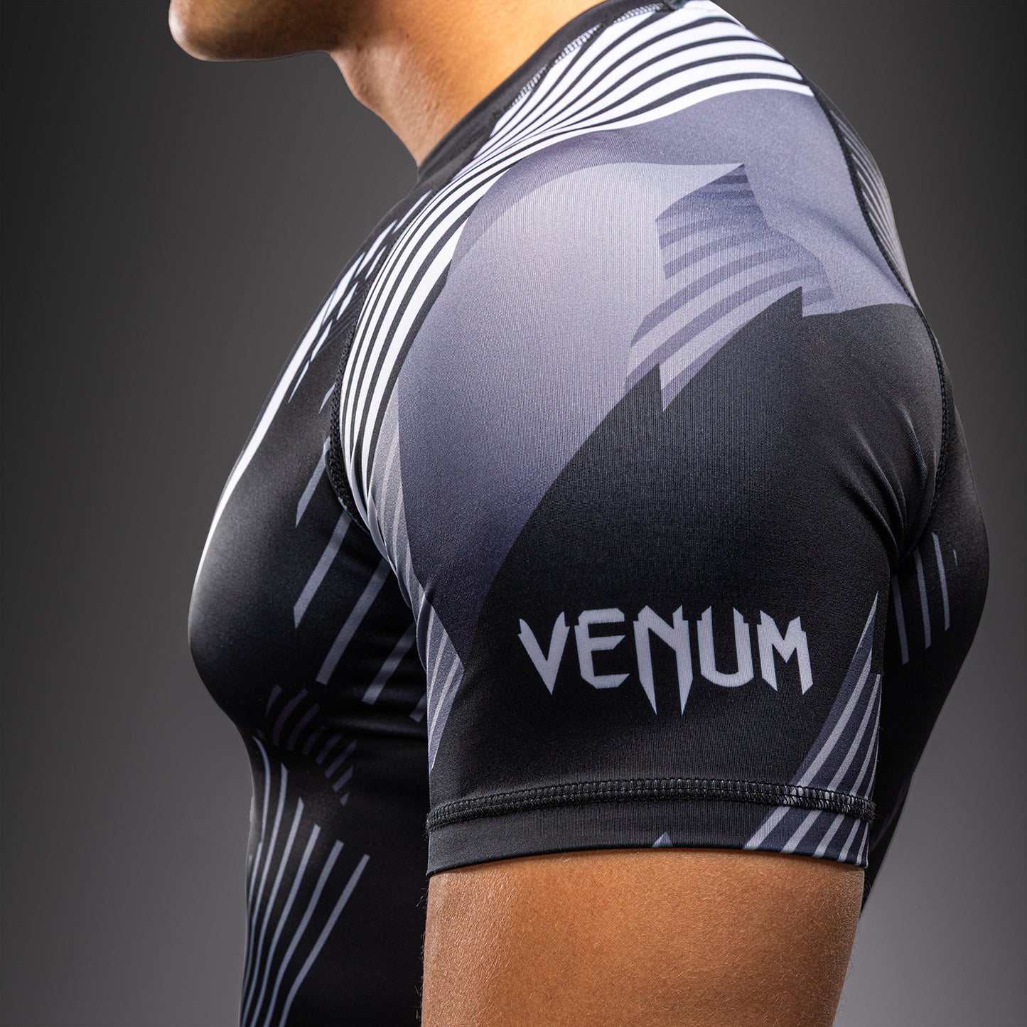 Venum No-Gi 6.0 Short Sleeve Rashguard - Black/White  product-type_Compression T-Shirts Venum