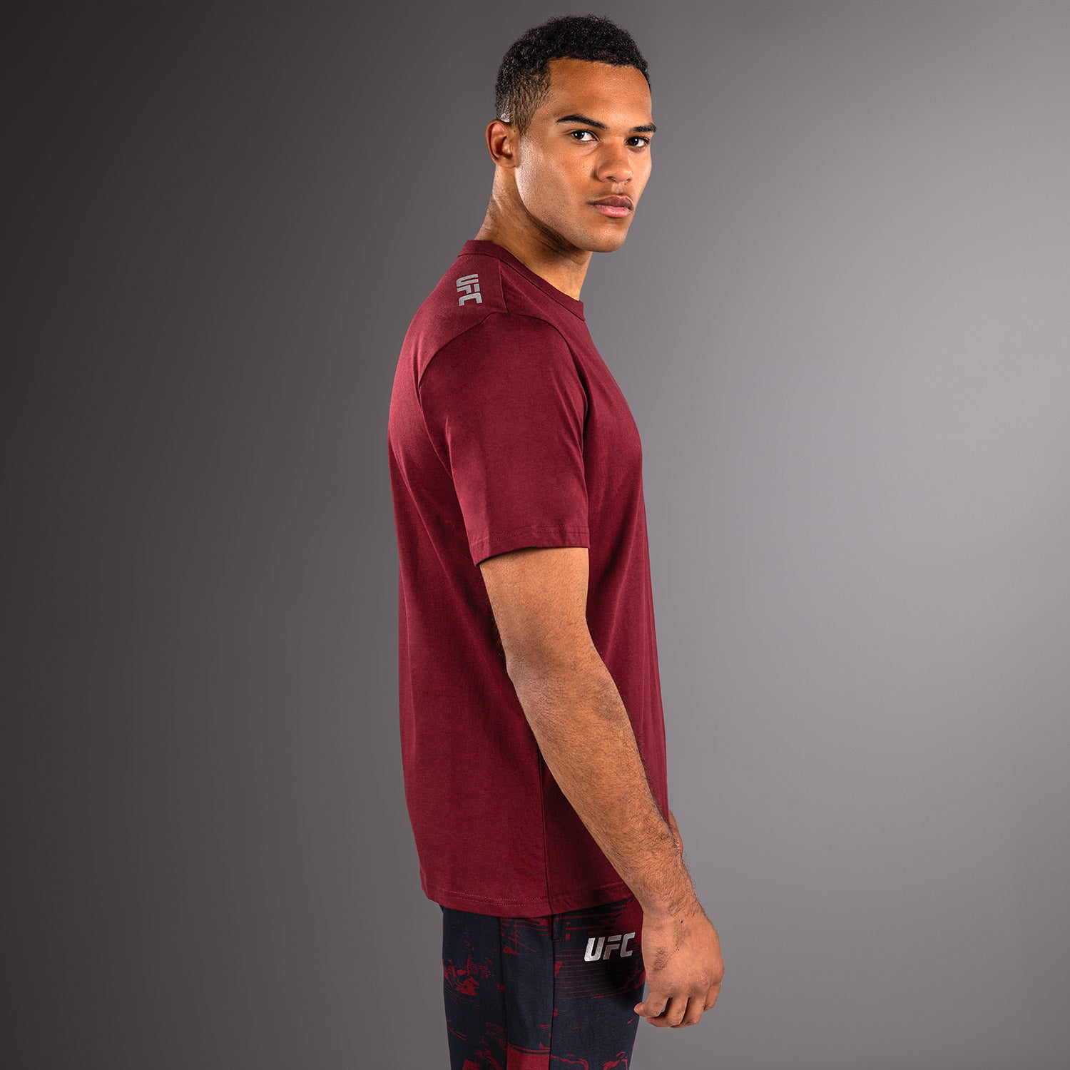 Men's UFC Zenith by Venum Burgundy Authentic Fight Week Short Sleeve