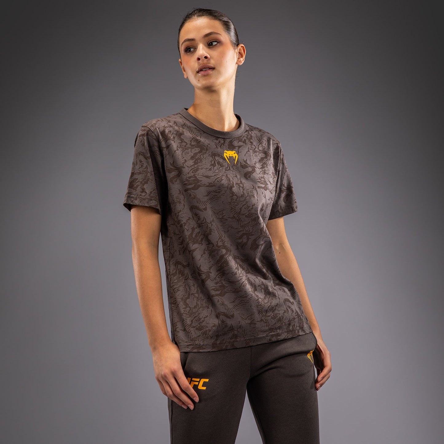 UFC Fusion by Venum Fight Week Women’s Short Sleeve Cotton T-Shirt - Earthen Brown