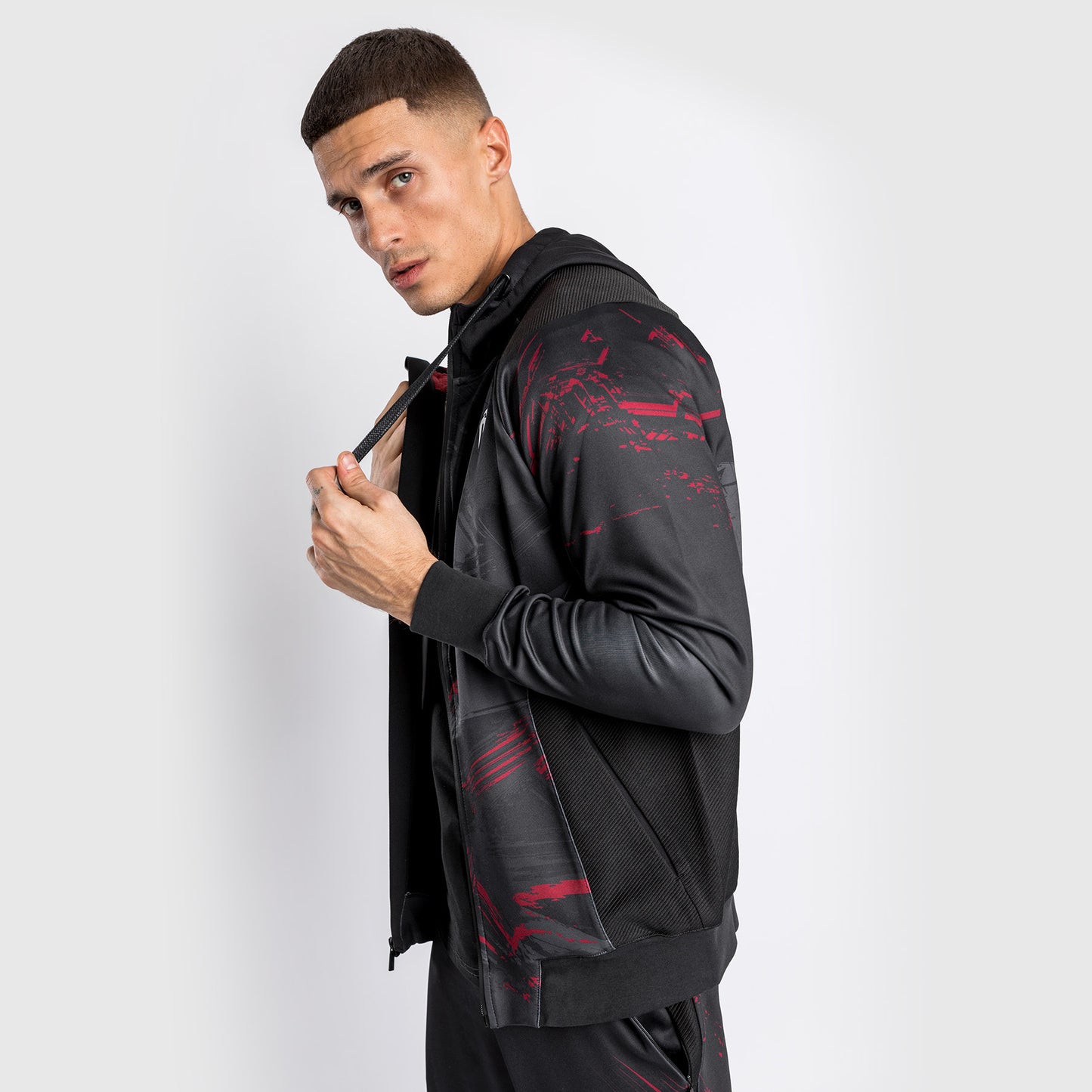 UFC Venum Authentic Fight Week 2.0 Men's Zipped Hoodie - Black/Red