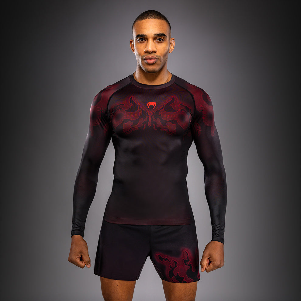 Venum Spectre Long Sleeve Rashguard - Black/Red
