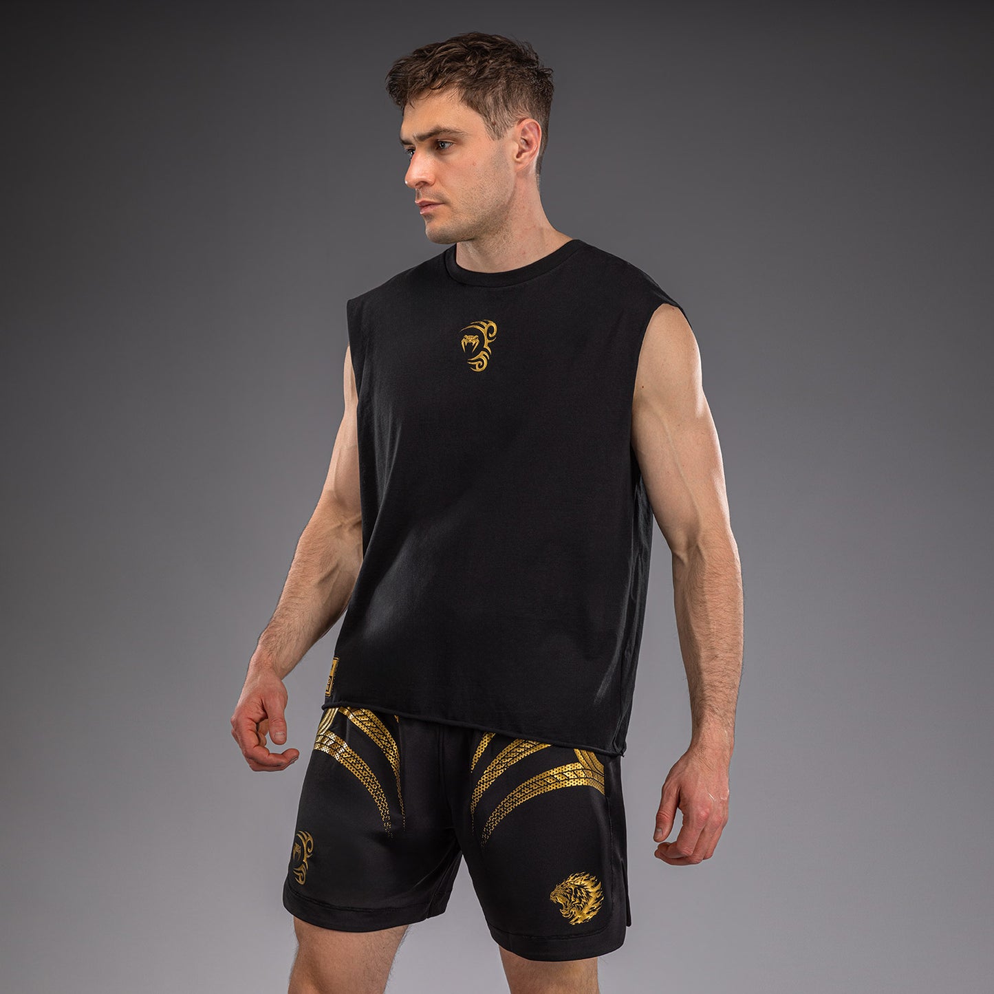 Venum x Mike Tyson Tiger Sleeveless T-Shirt - Black/Gold