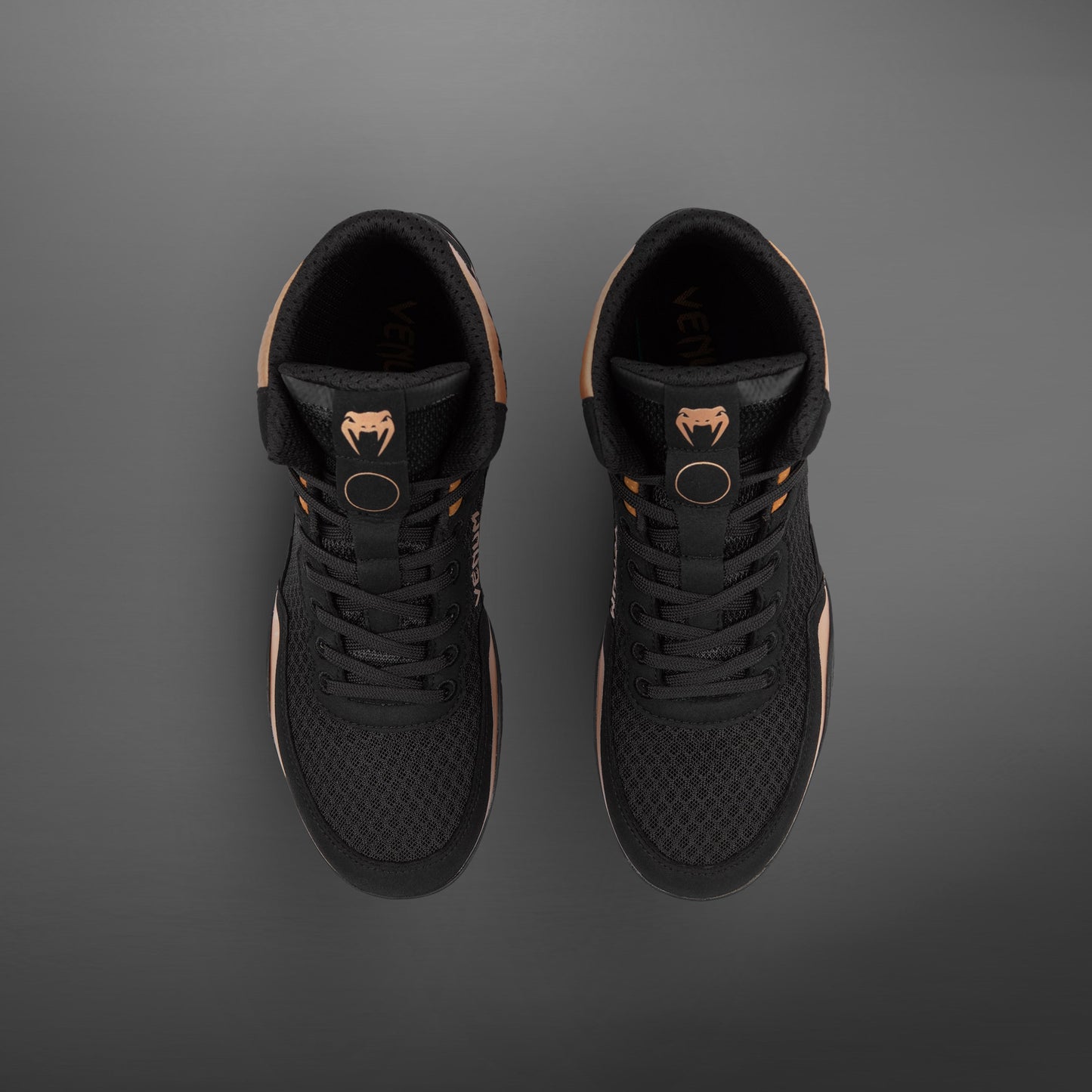 Venum Elite Wrestling Shoes - Black/Bronze