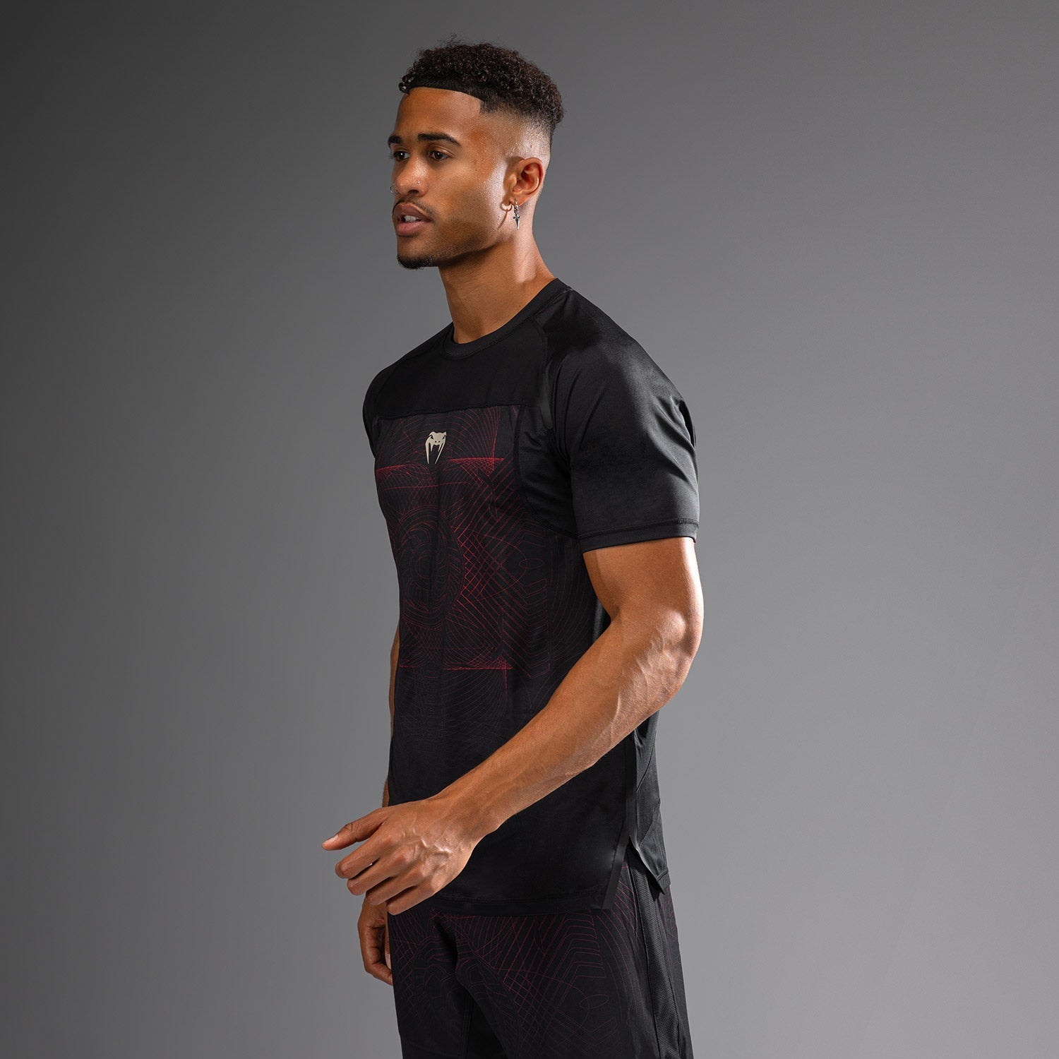 Venum G-Fit Air Men's Dry-Tech T-Shirt - Deep Black / Fire