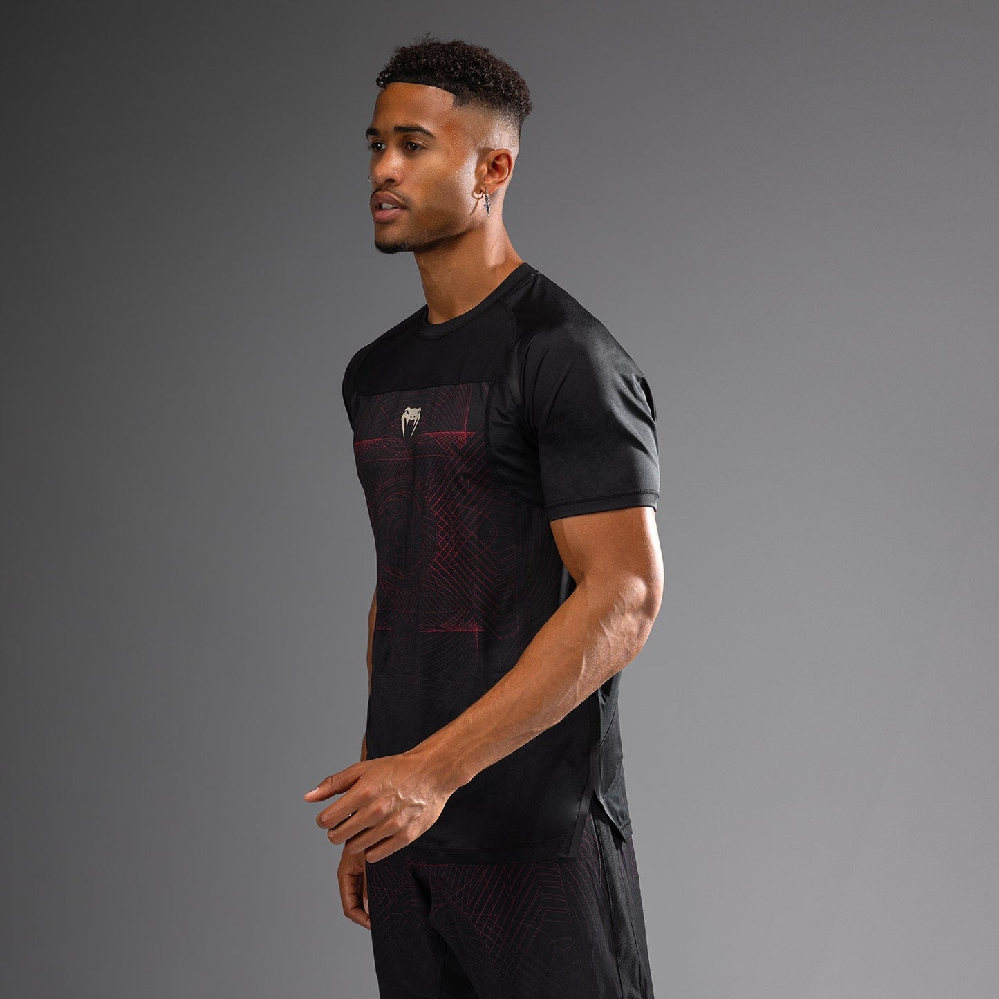 Venum G-Fit Air Men's Dry-Tech T-Shirt - Deep Black / Fire Red