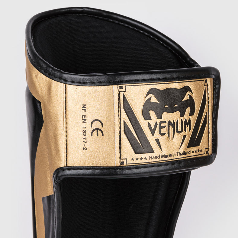 Venum Elite Standup Shin guards - Gold/Black