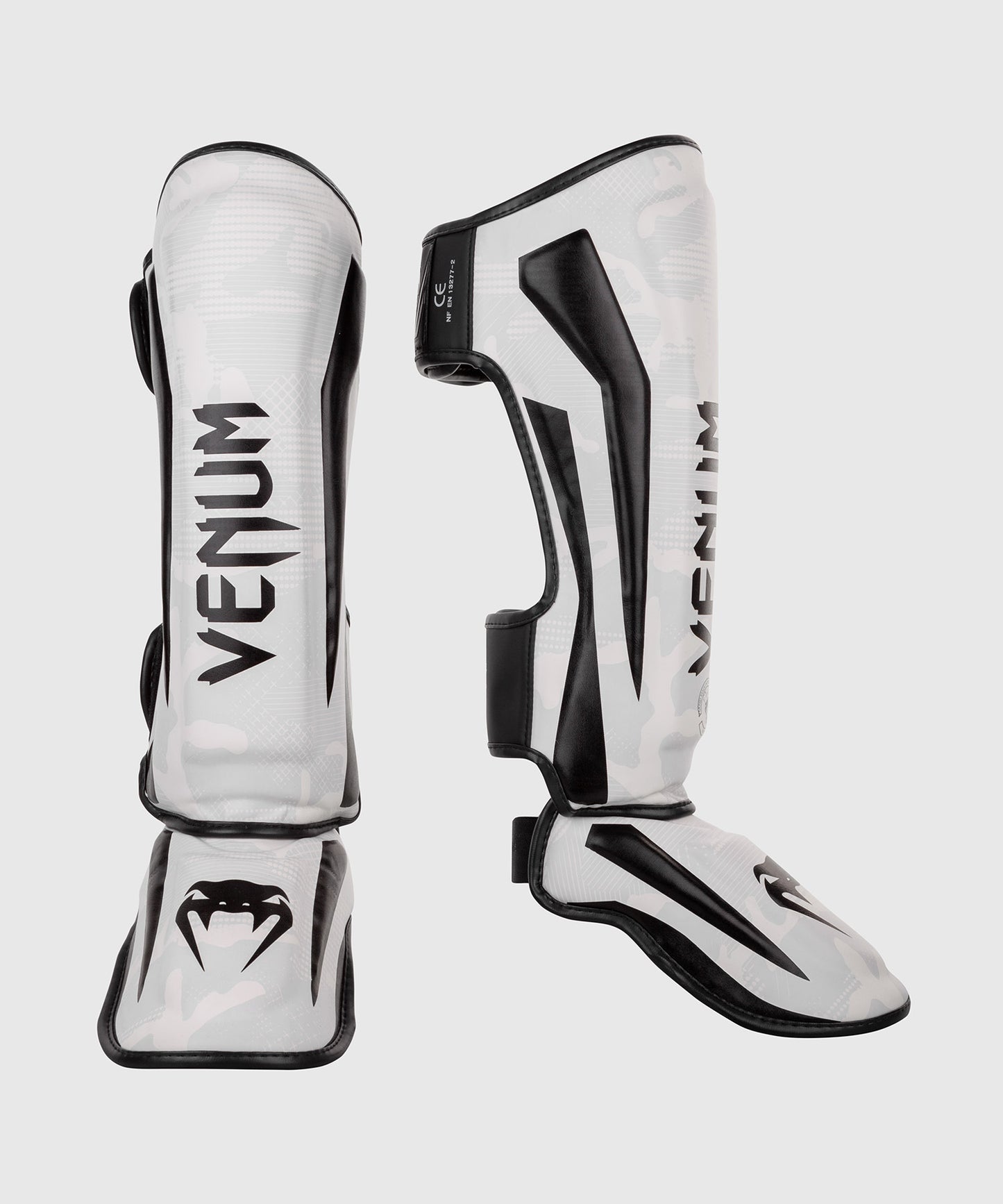 Venum Elite Shin Guards - White Camo