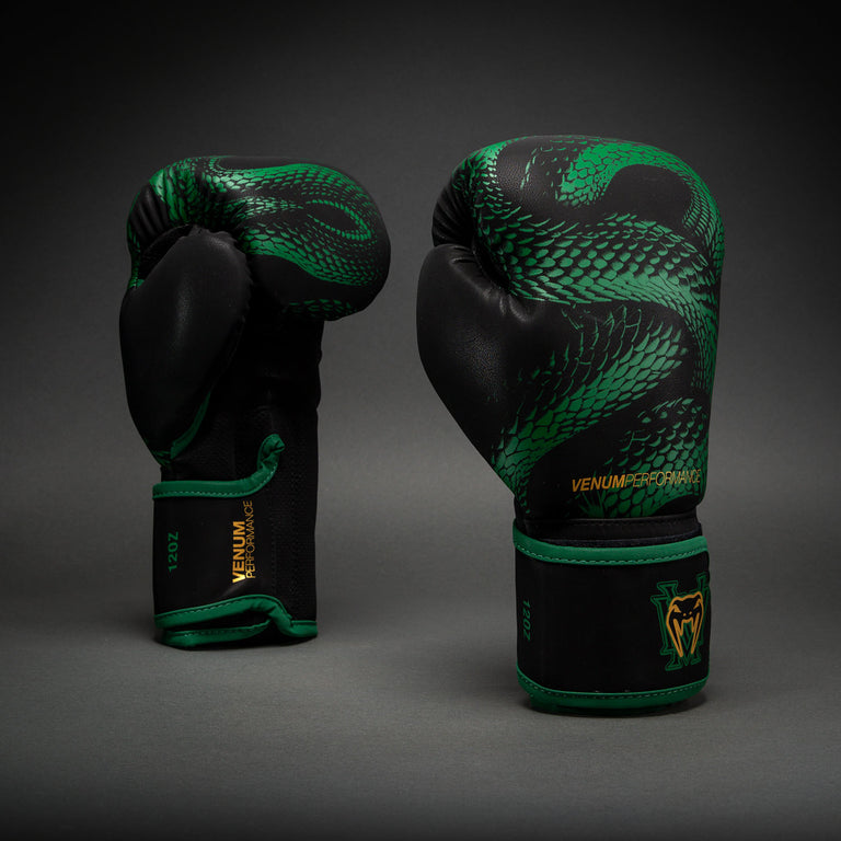 Venum Matupa Boxing Gloves - Black/Green/Gold - Venum